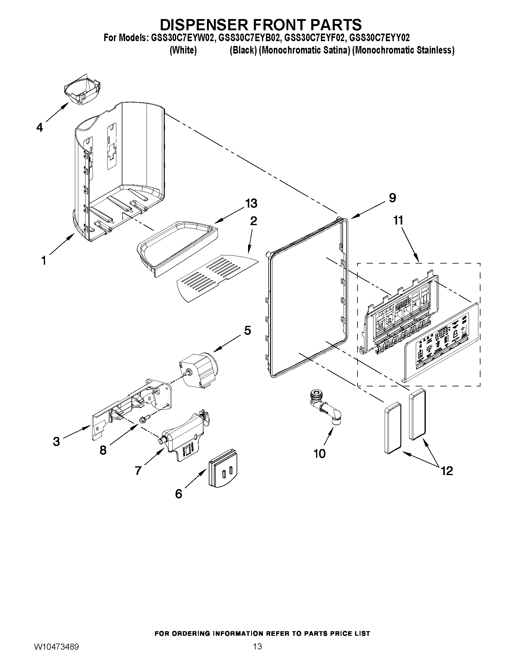 08 - DISPENSER FRONT PARTS