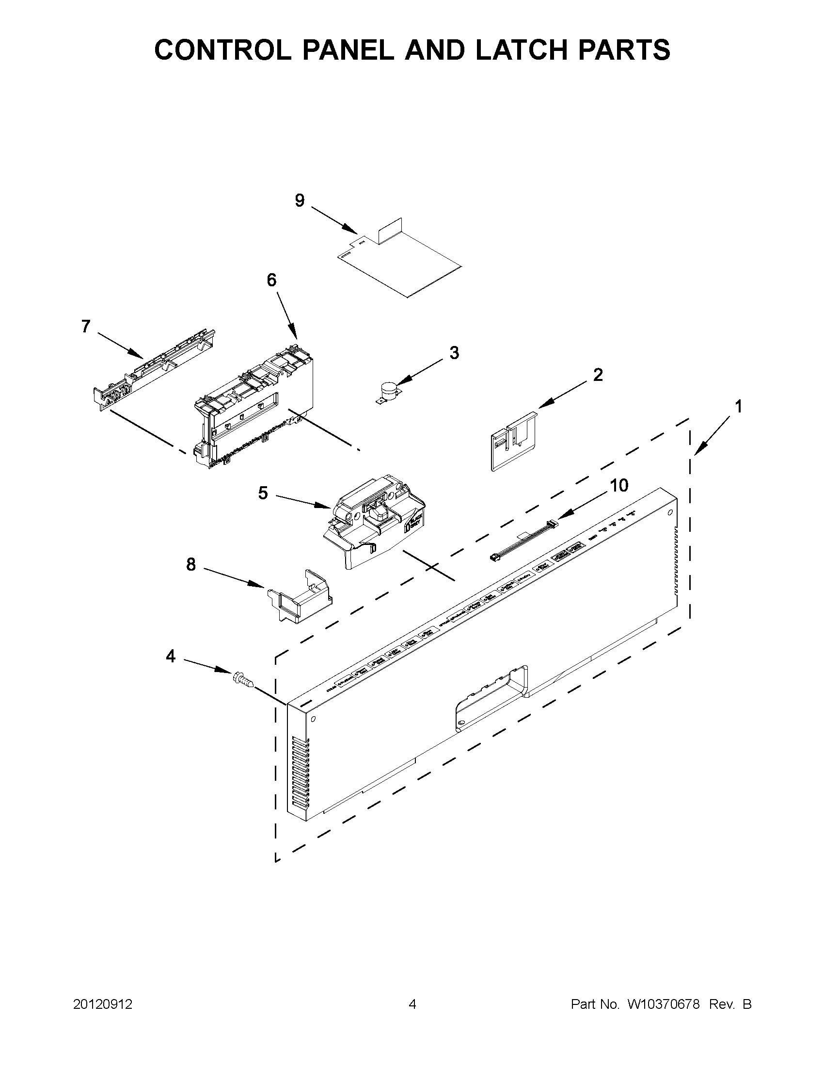 02 - CONTROL PANEL AND LATCH PARTS