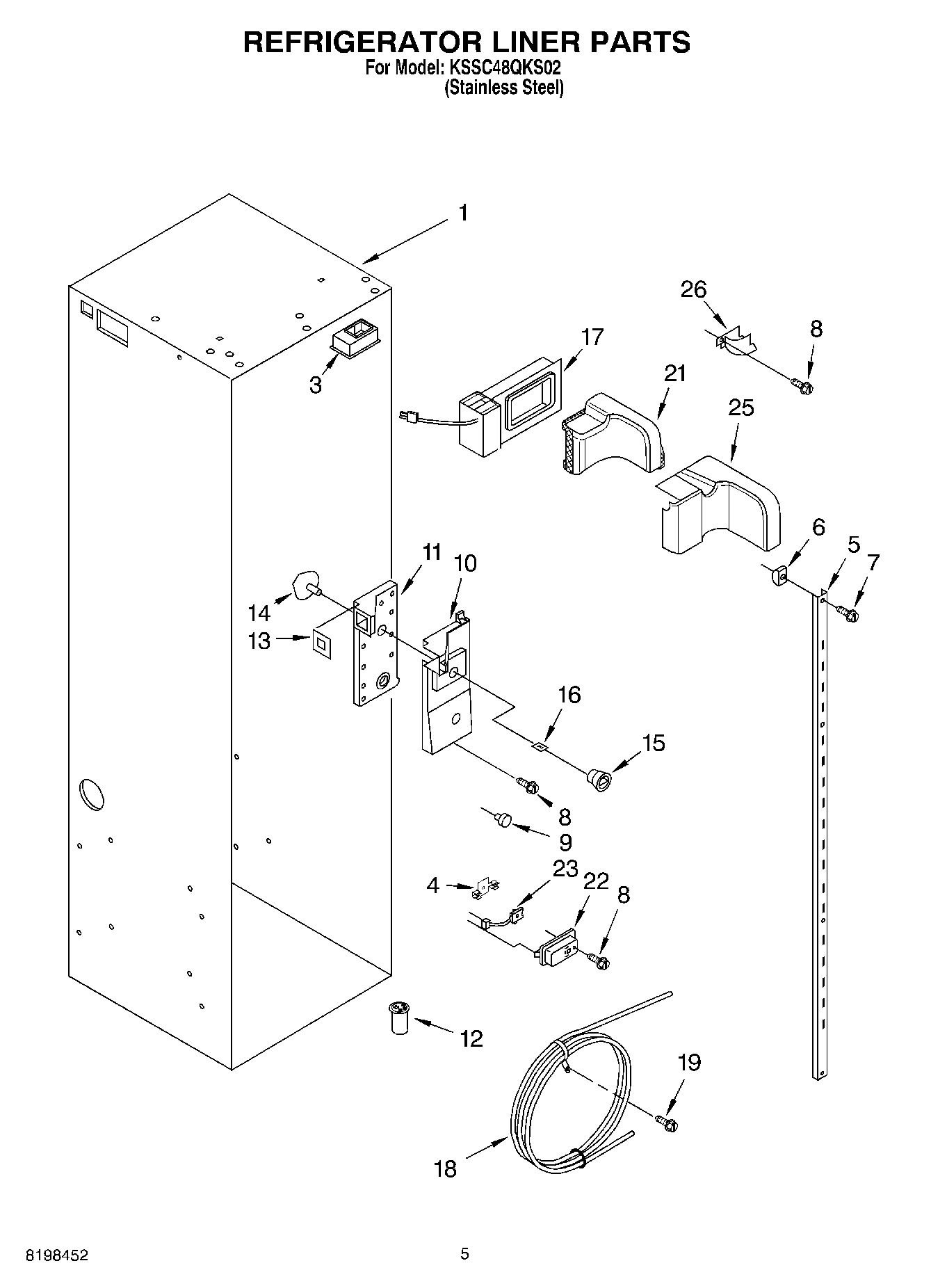 04 - REFRIGERATOR LINER PARTS