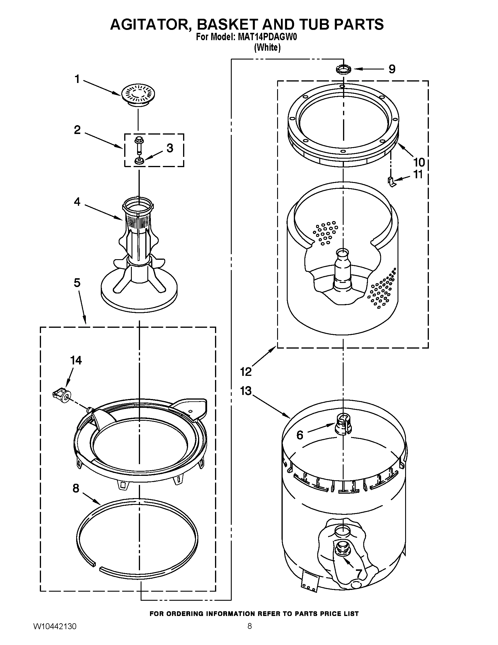 05 - AGITATOR, BASKET AND TUB PARTS