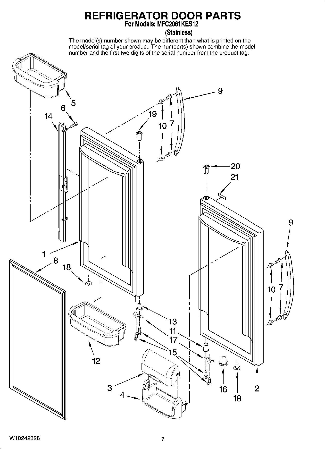 04 - REFRIGERATOR DOOR PARTS
