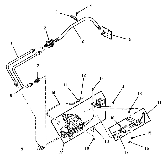 21 - NON-``M`` MODELS--STANDING PILOT BURNER