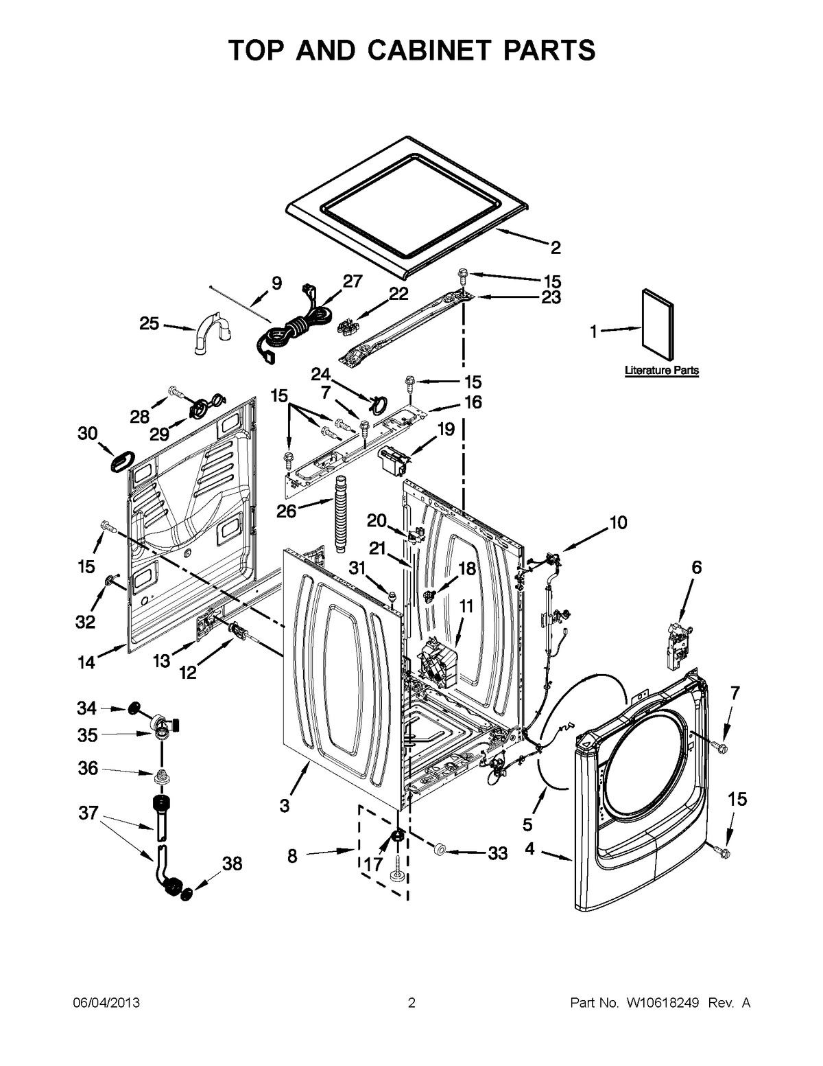 01 - TOP AND CABINET PARTS