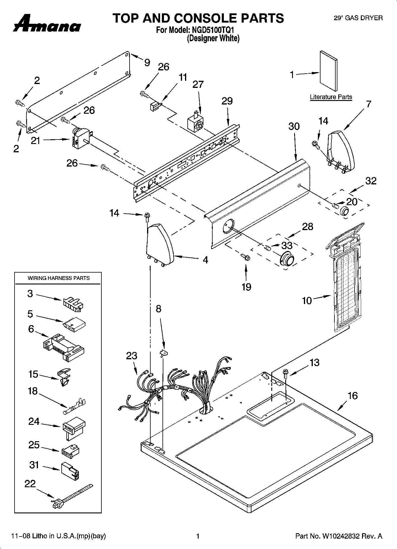 01 - TOP AND CONSOLE PARTS