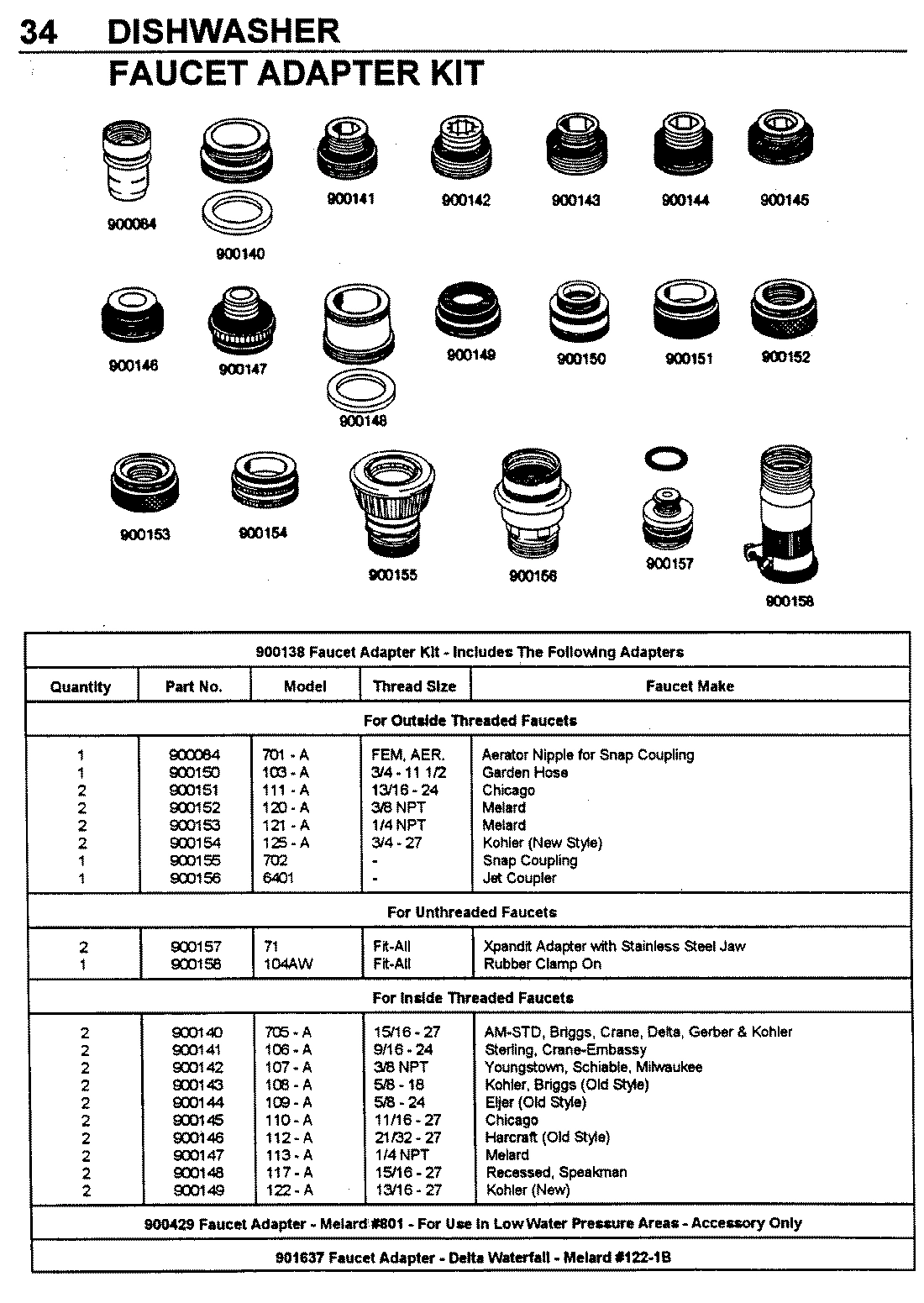 05 - FAUCET ADAPTER KIT (INSIDE THREADED)