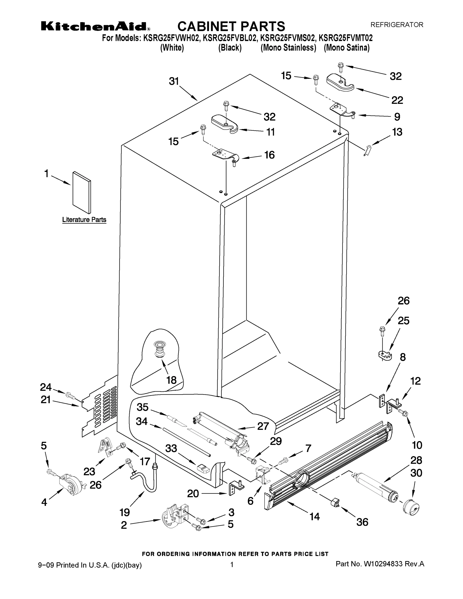 01 - CABINET PARTS