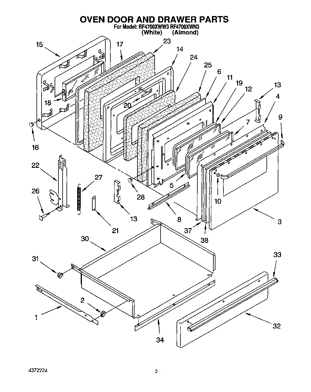 03 - OVEN DOOR AND DRAWER
