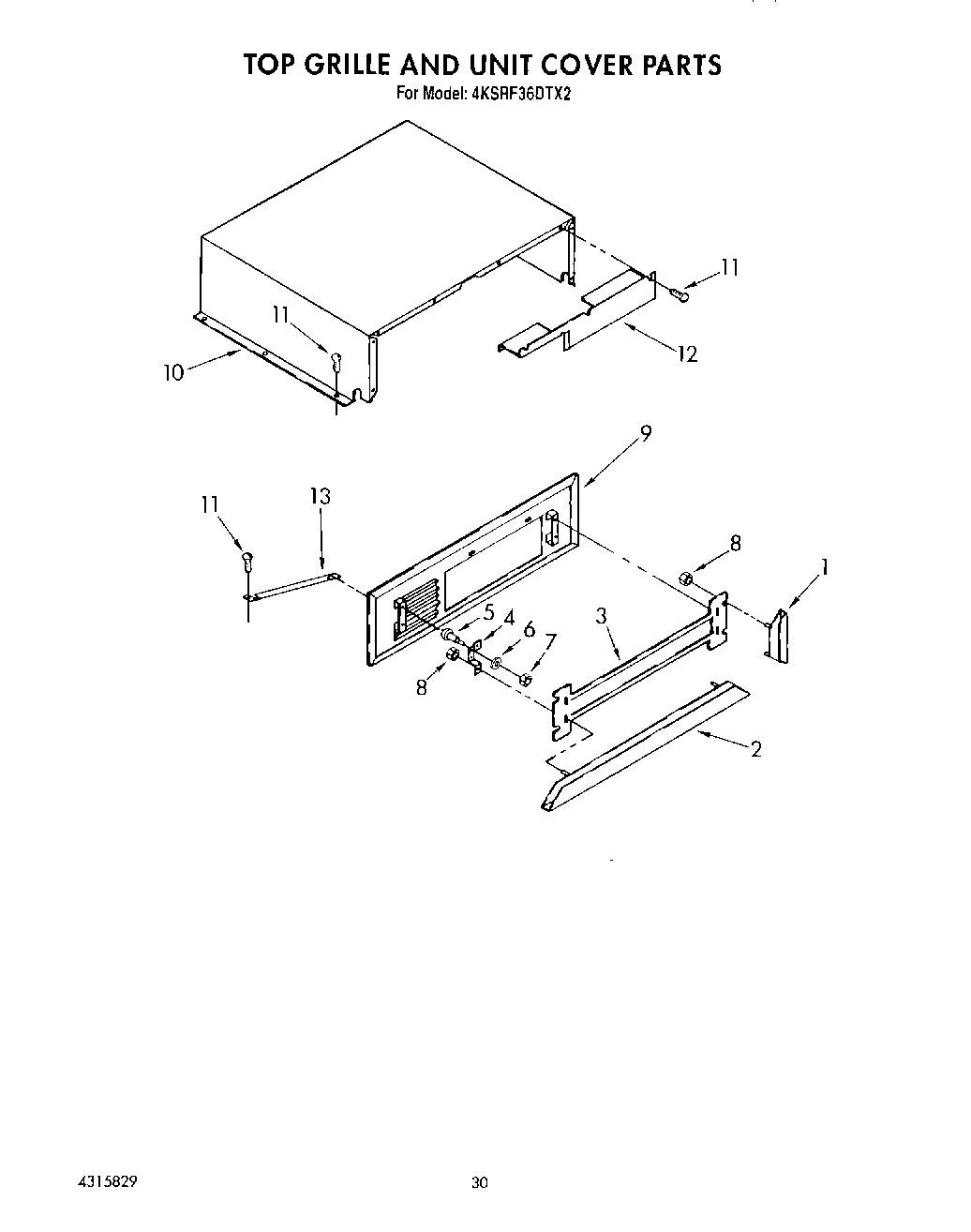 17 - TOP GRILLE AND UNIT COVER