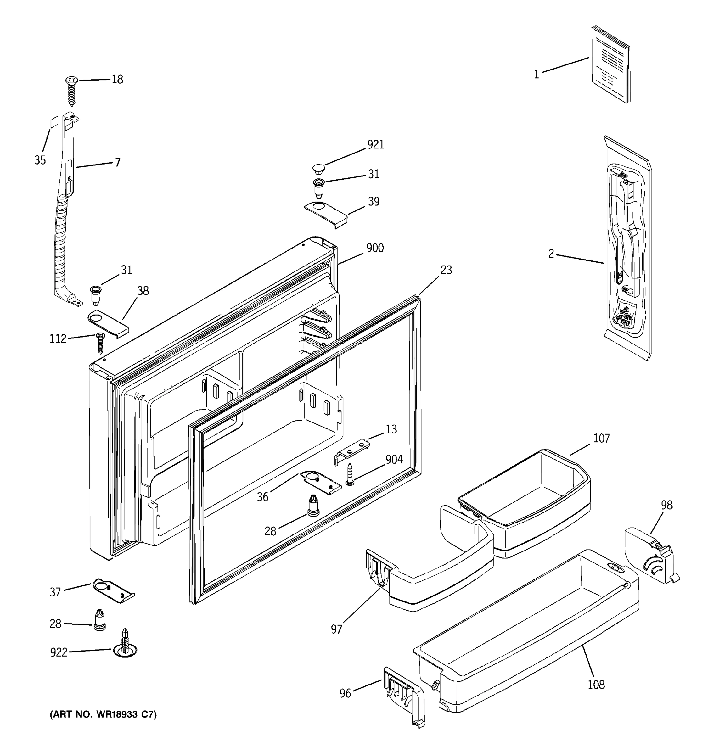 FREEZER DOOR