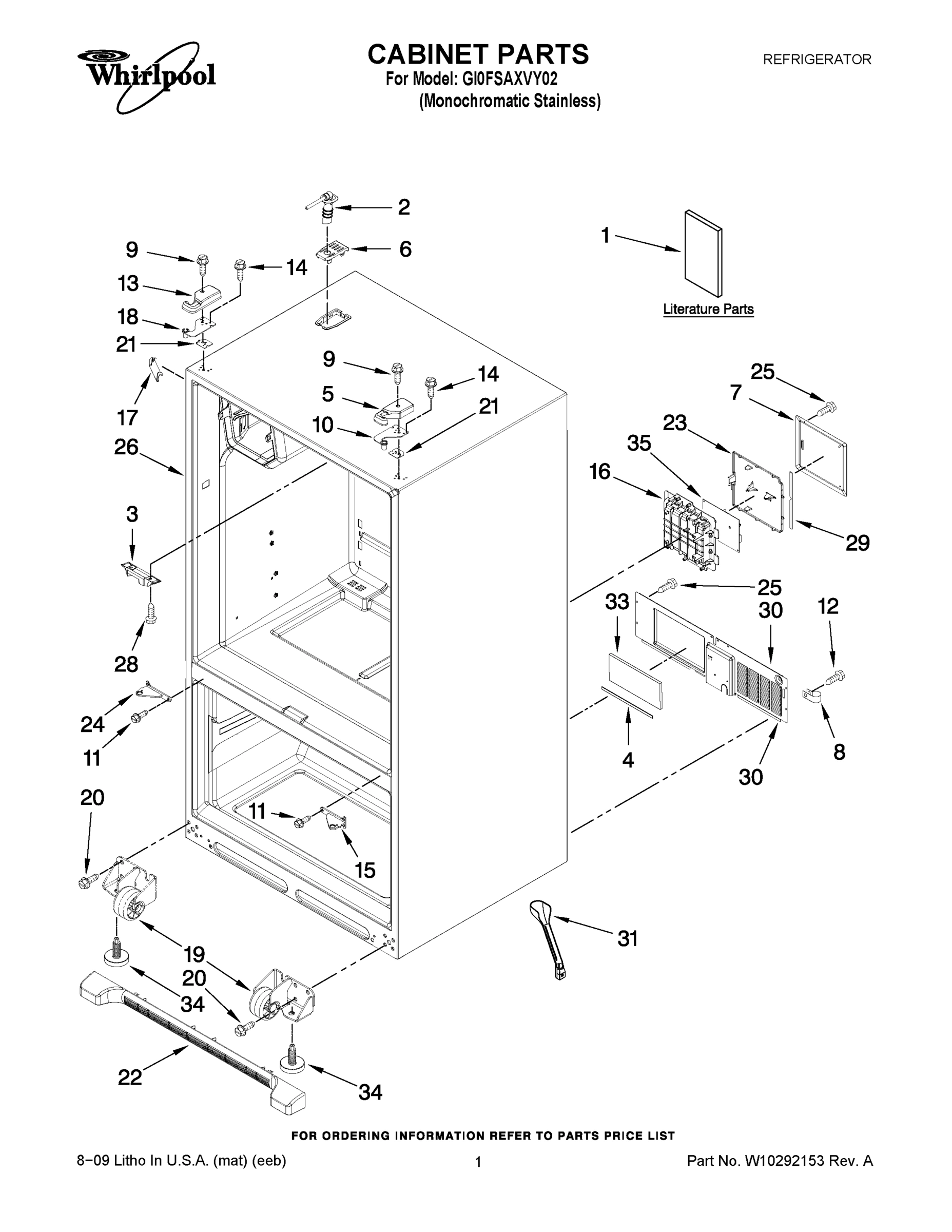 01 - CABINET PARTS