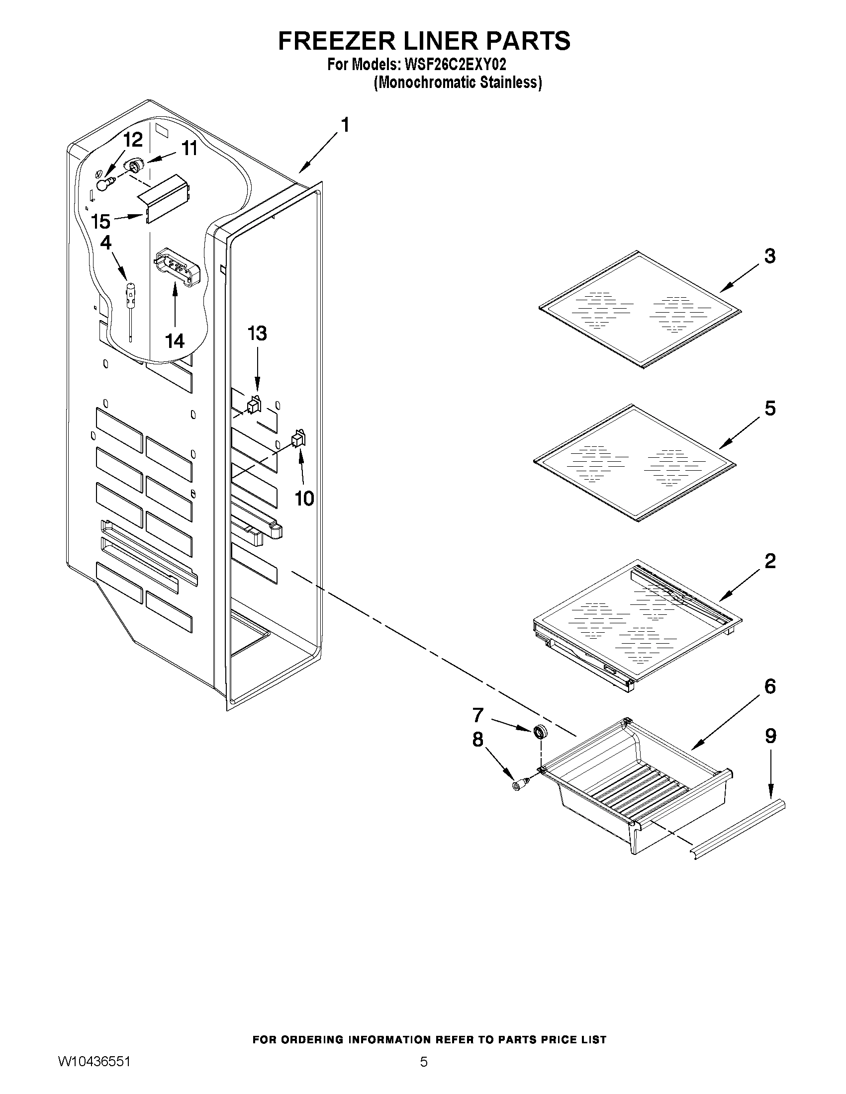 04 - FREEZER LINER PARTS