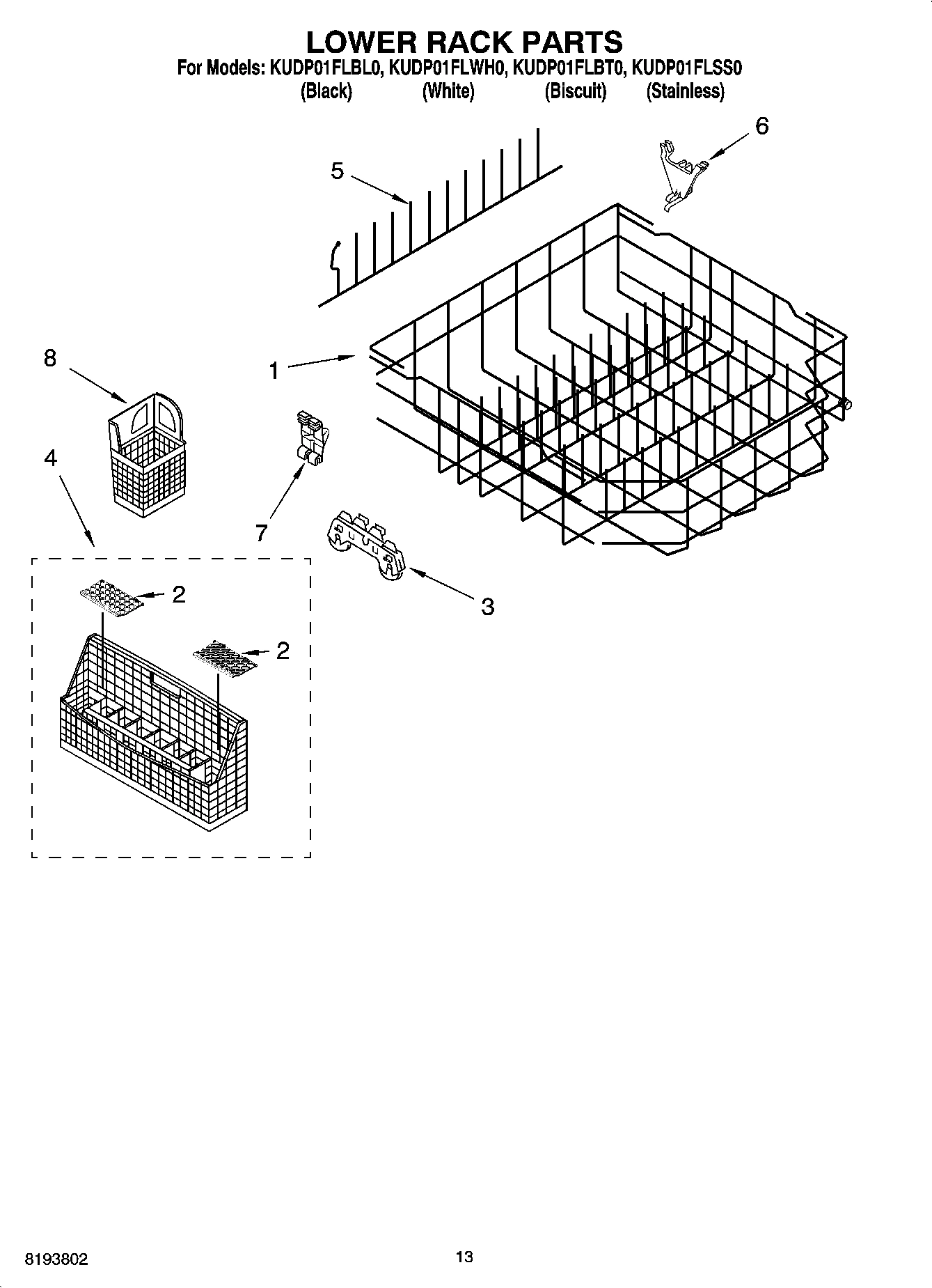 10 - LOWER RACK PARTS