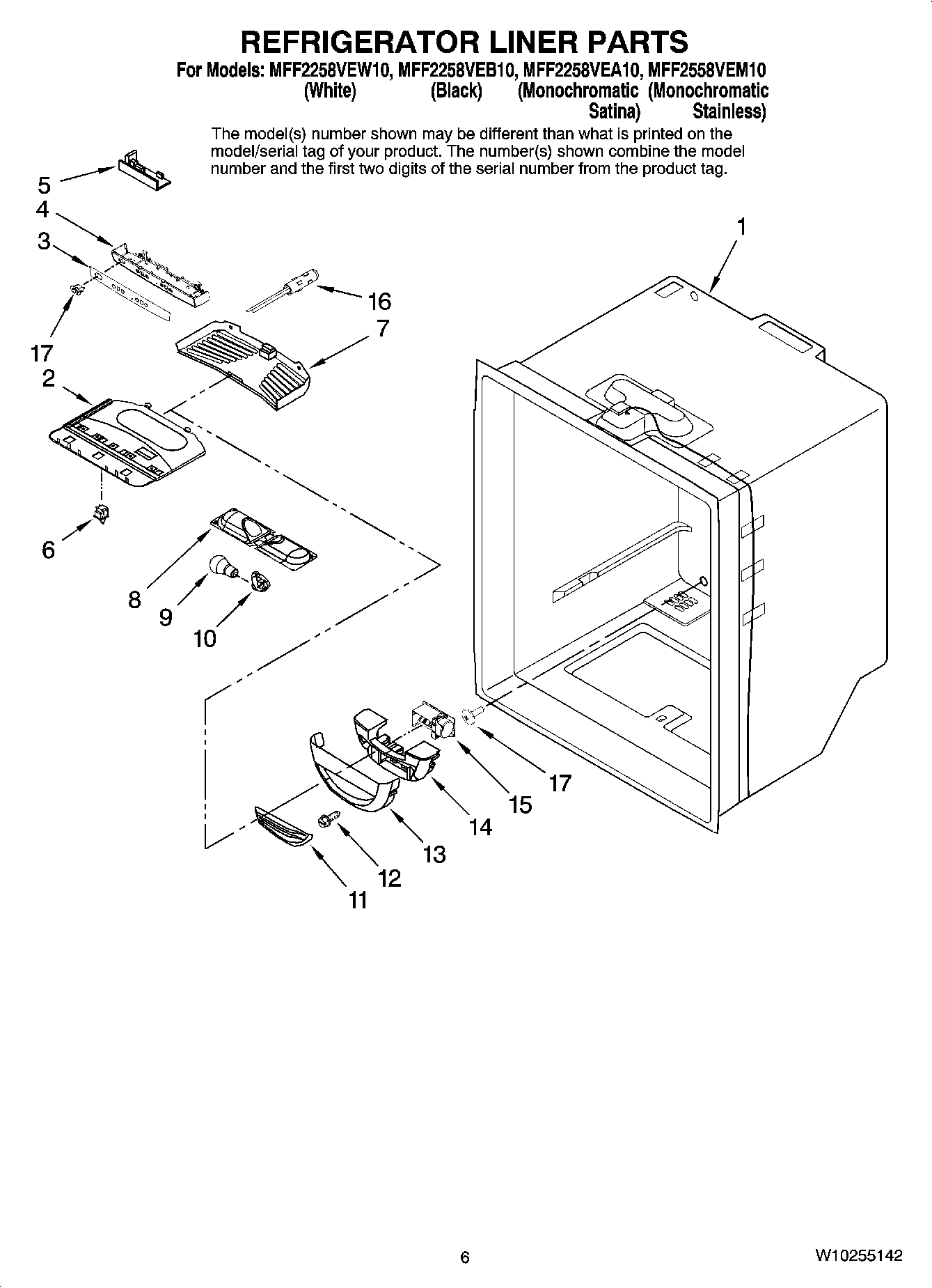 04 - REFRIGERATOR LINER PARTS