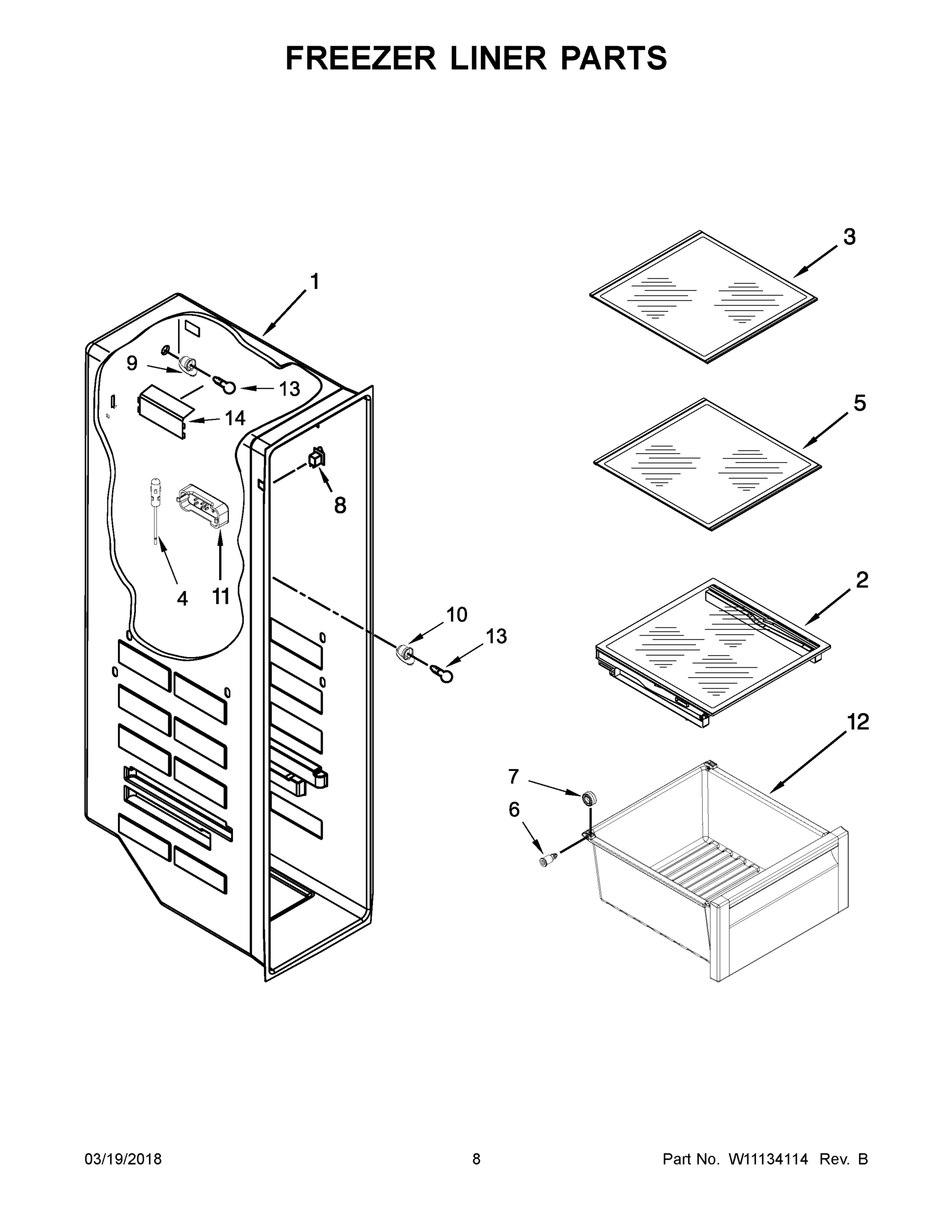 05 - FREEZER LINER PARTS
