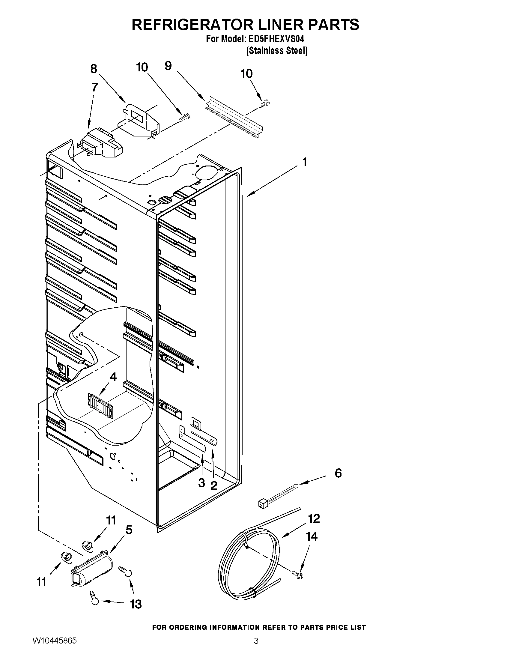 02 - REFRIGERATOR LINER PARTS