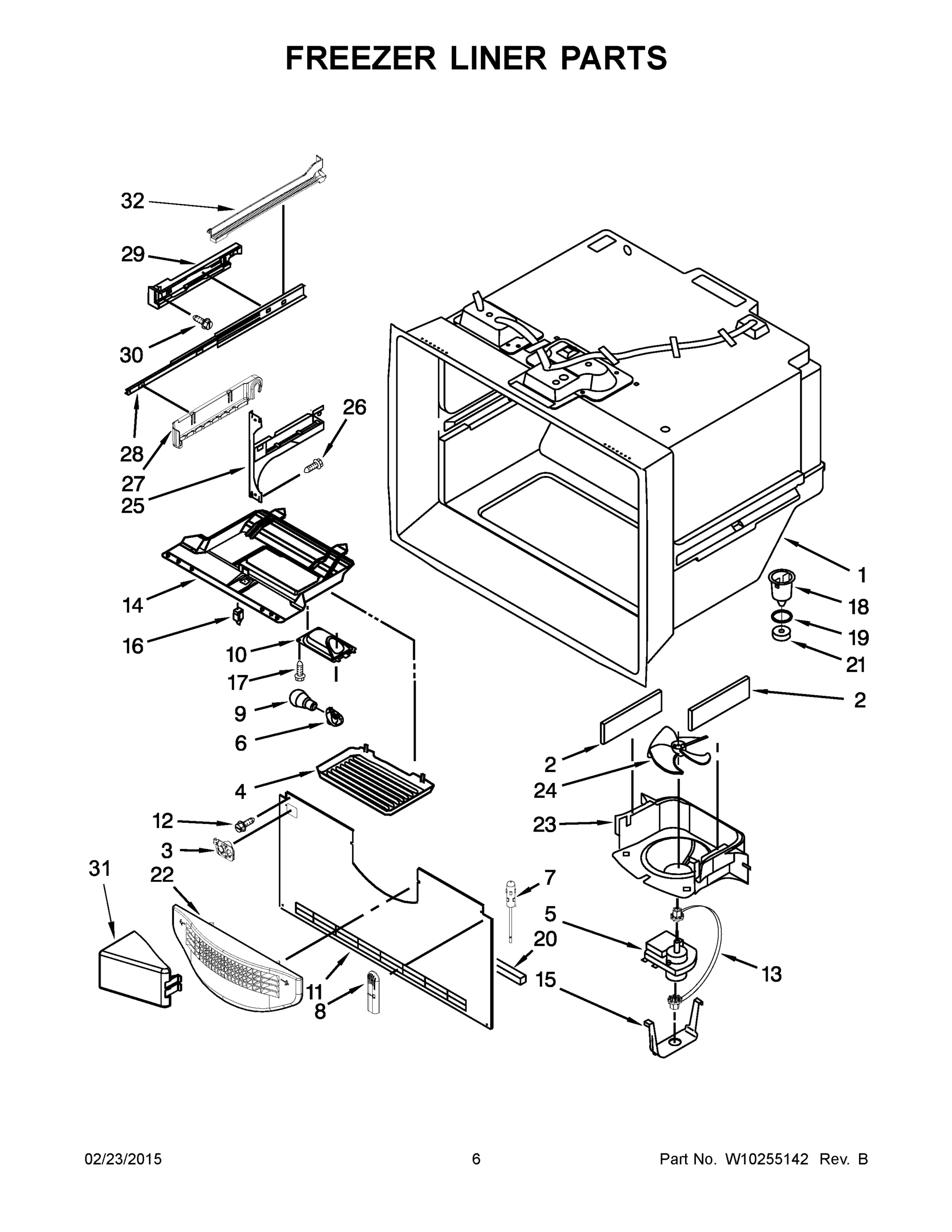 04 - FREEZER LINER PARTS