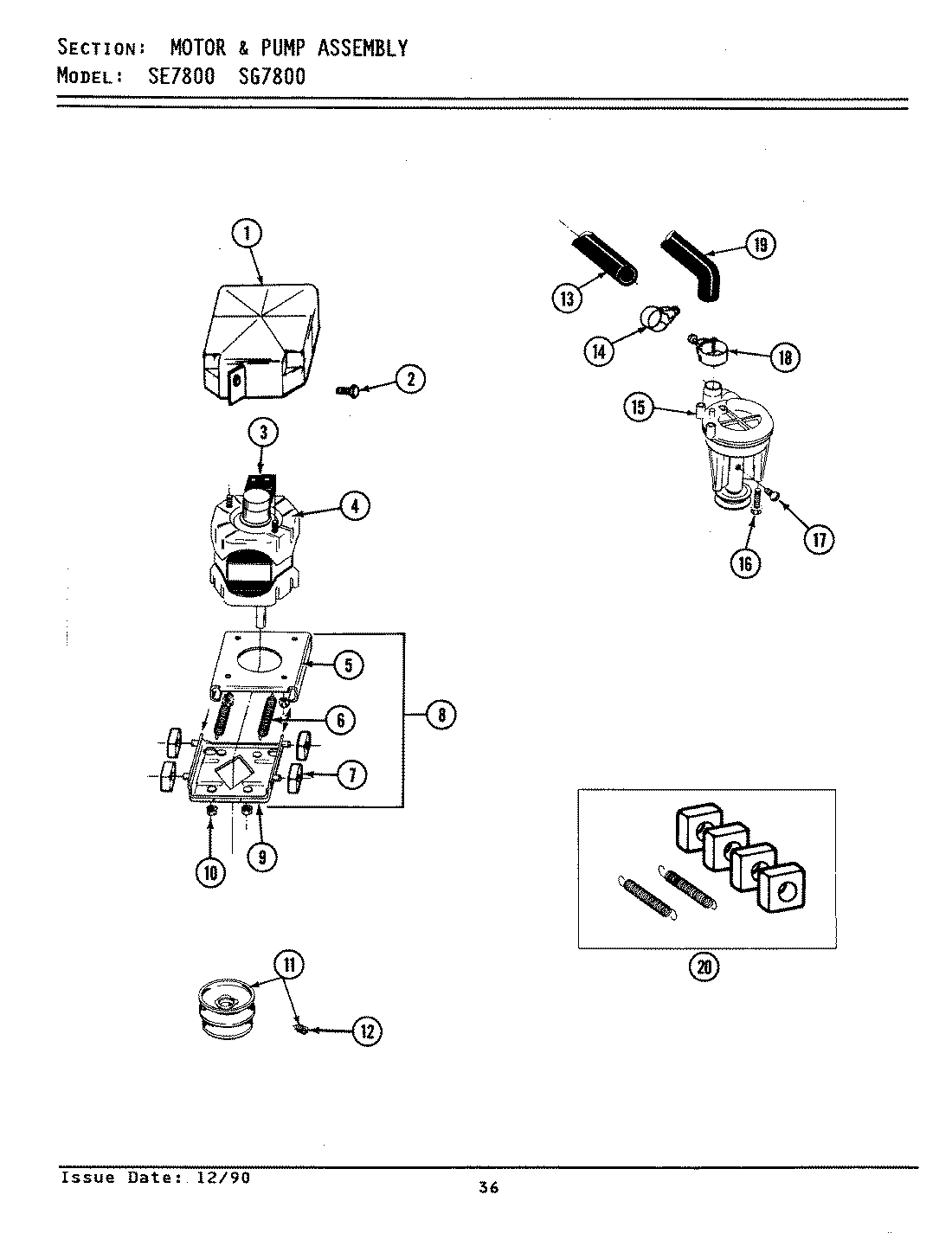 13 - MOTOR & PUMP ASSEMBLY