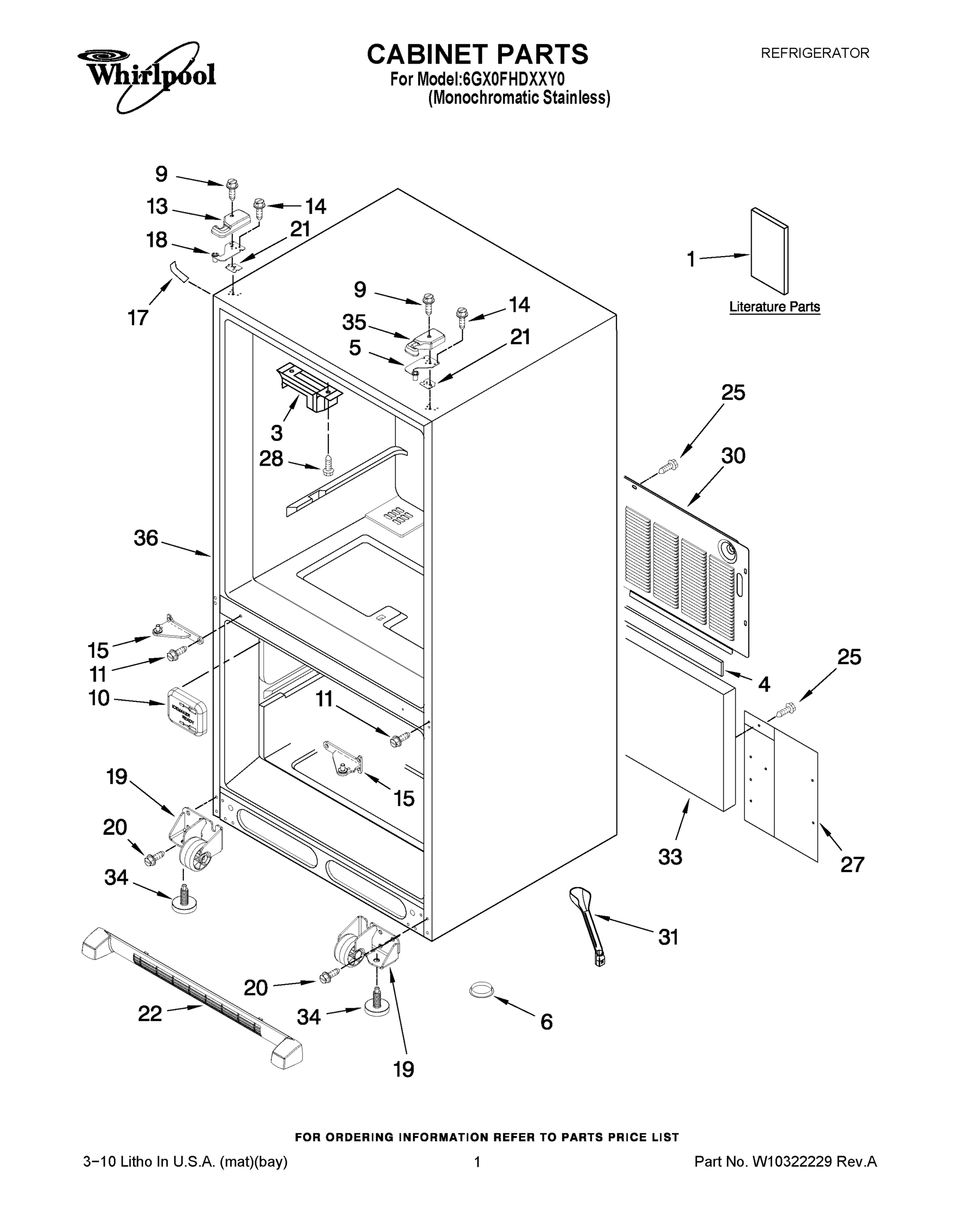01 - CABINET PARTS