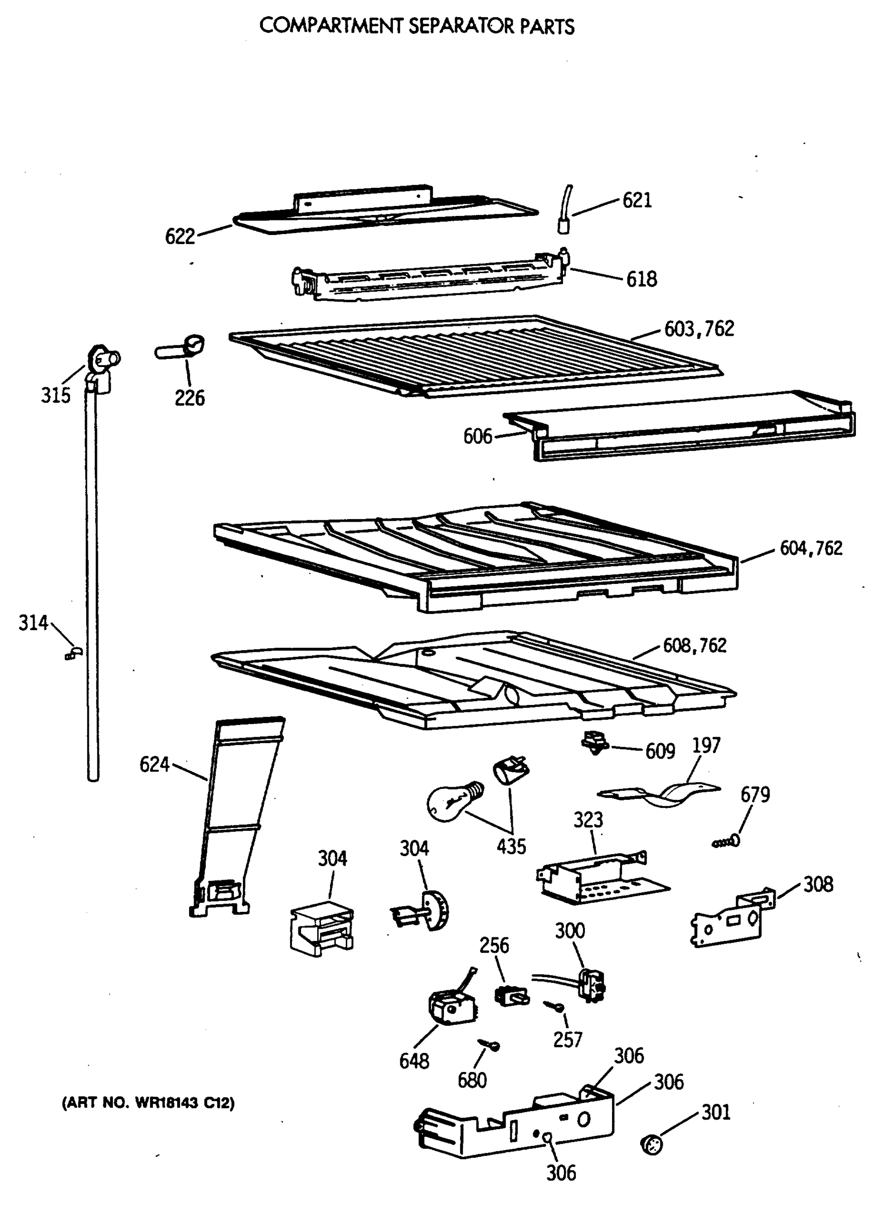 COMPARTMENT SEPARATOR PARTS