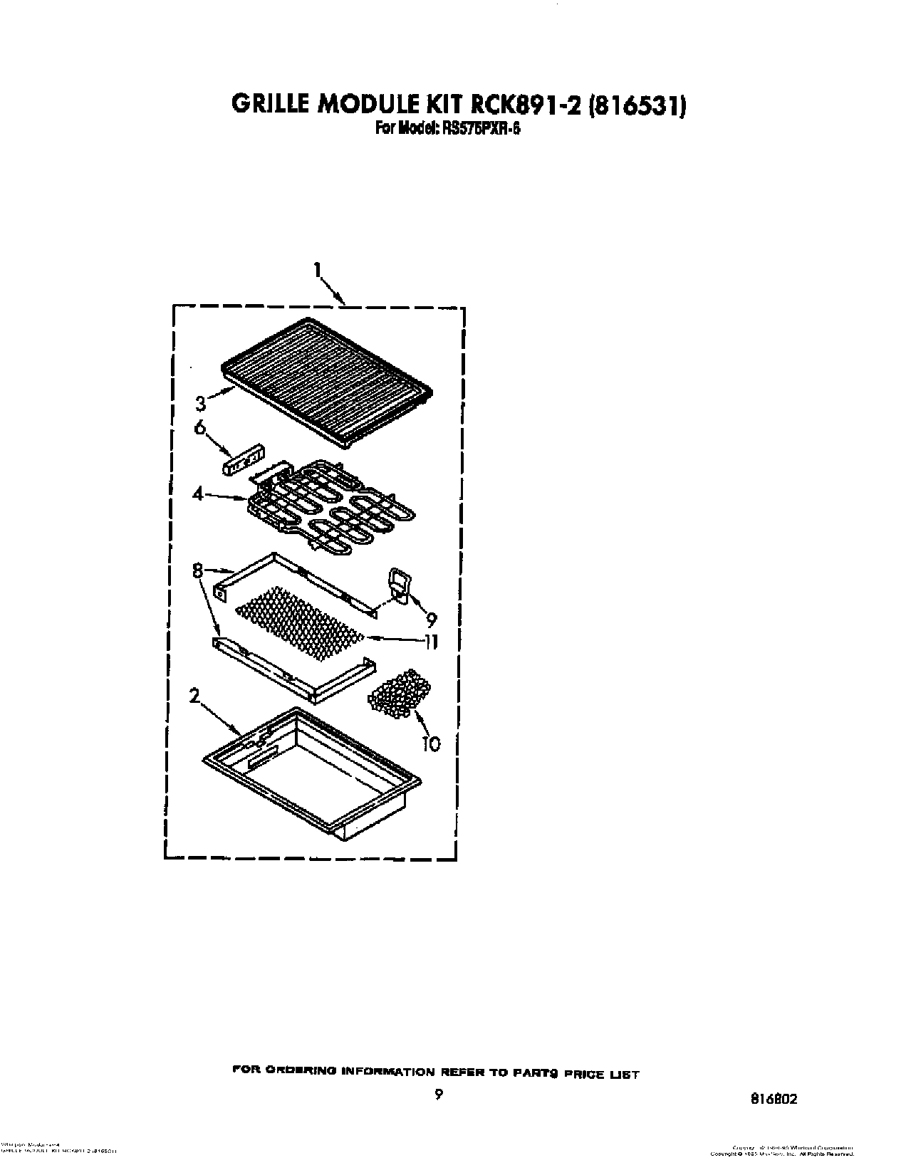 07 - GRILLE MODULE KIT RCK891-2 (816531)