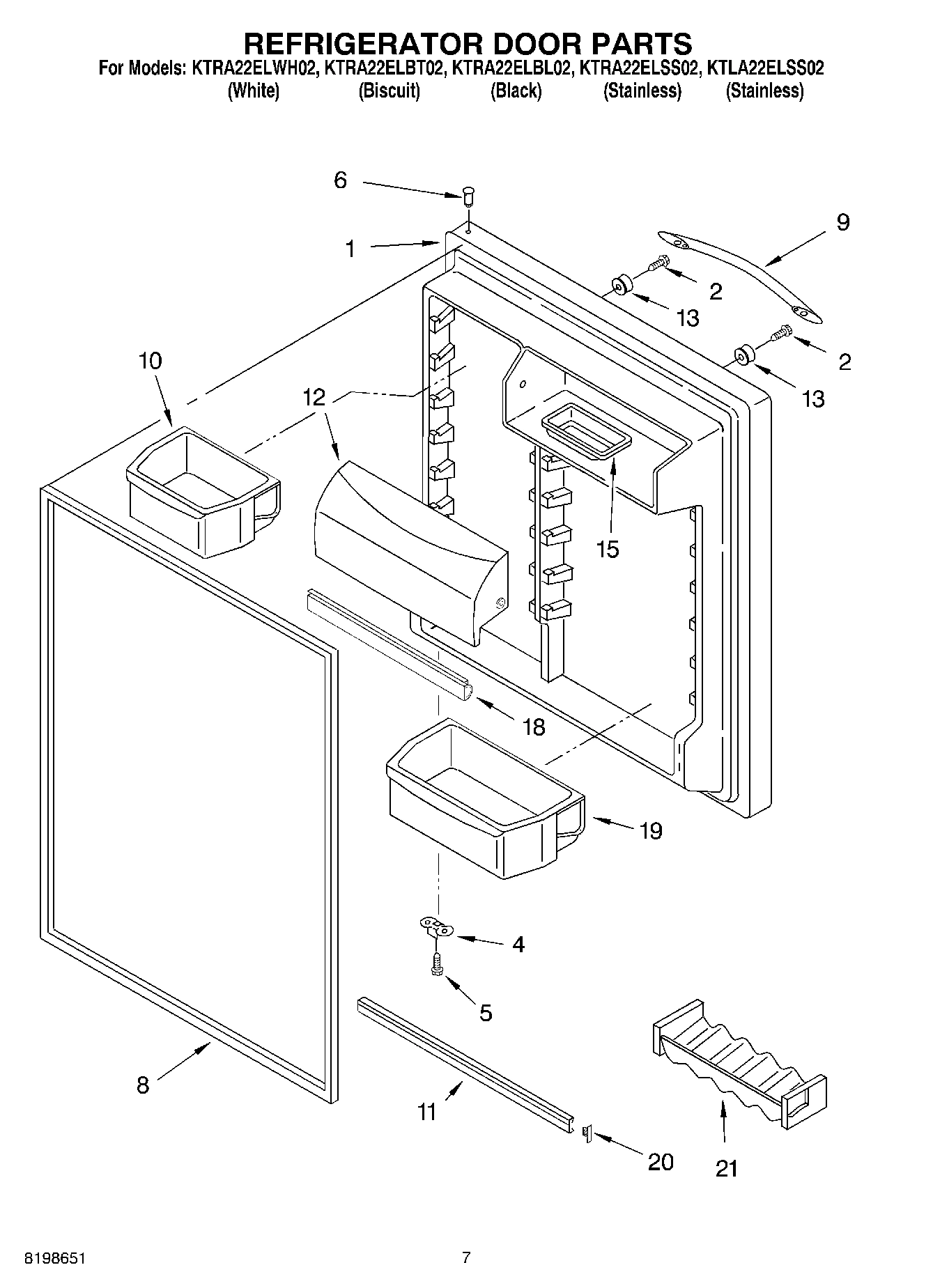 04 - REFRIGERATOR DOOR PARTS