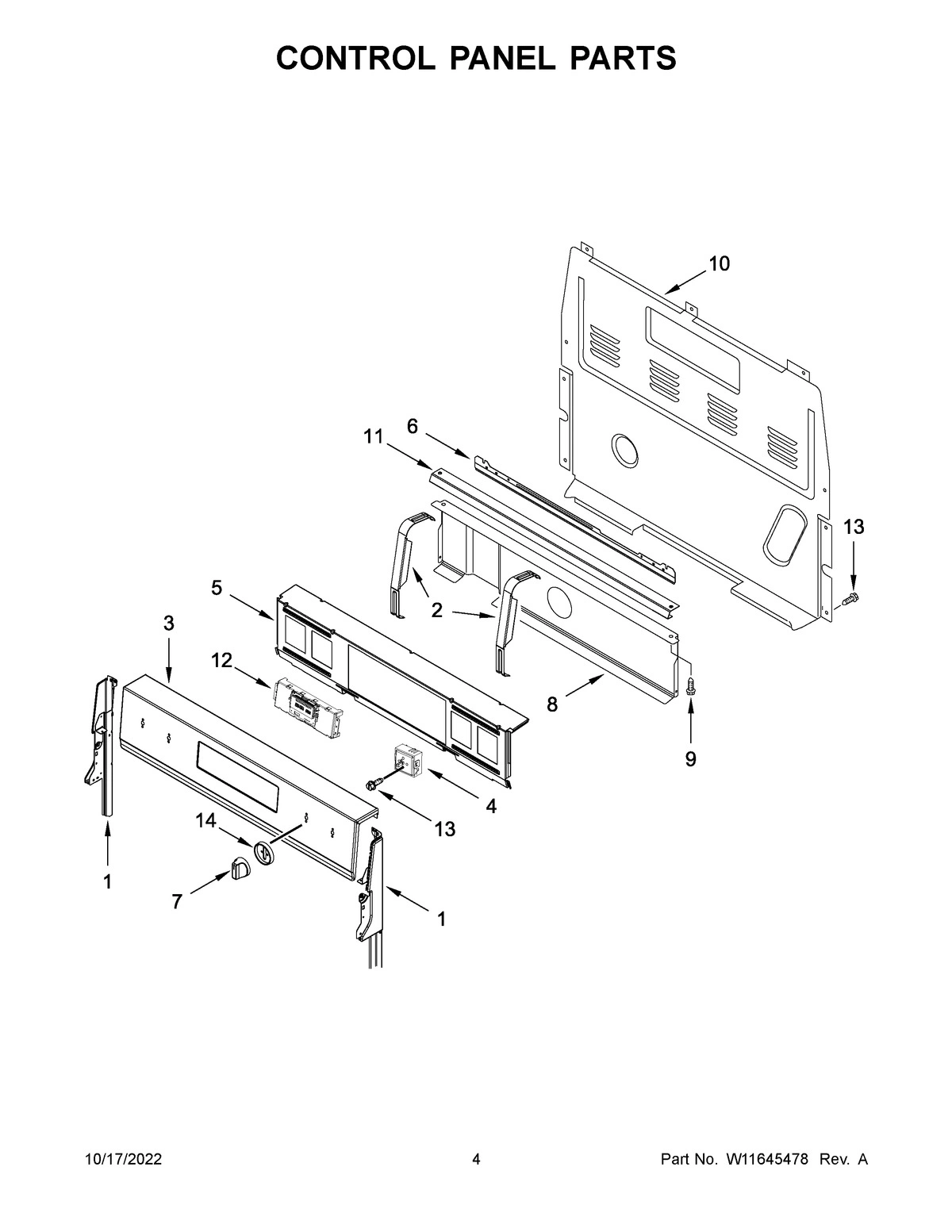 03 - CONTROL PANEL PARTS