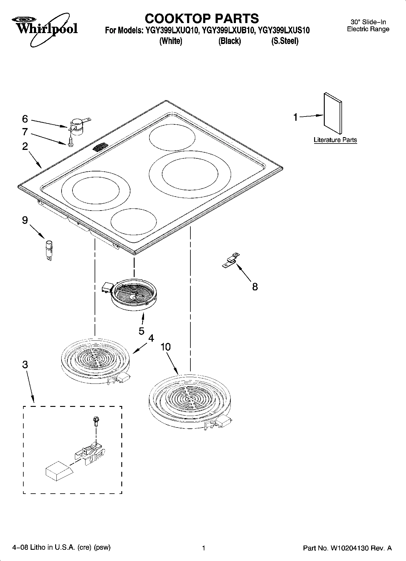 01 - COOKTOP PARTS