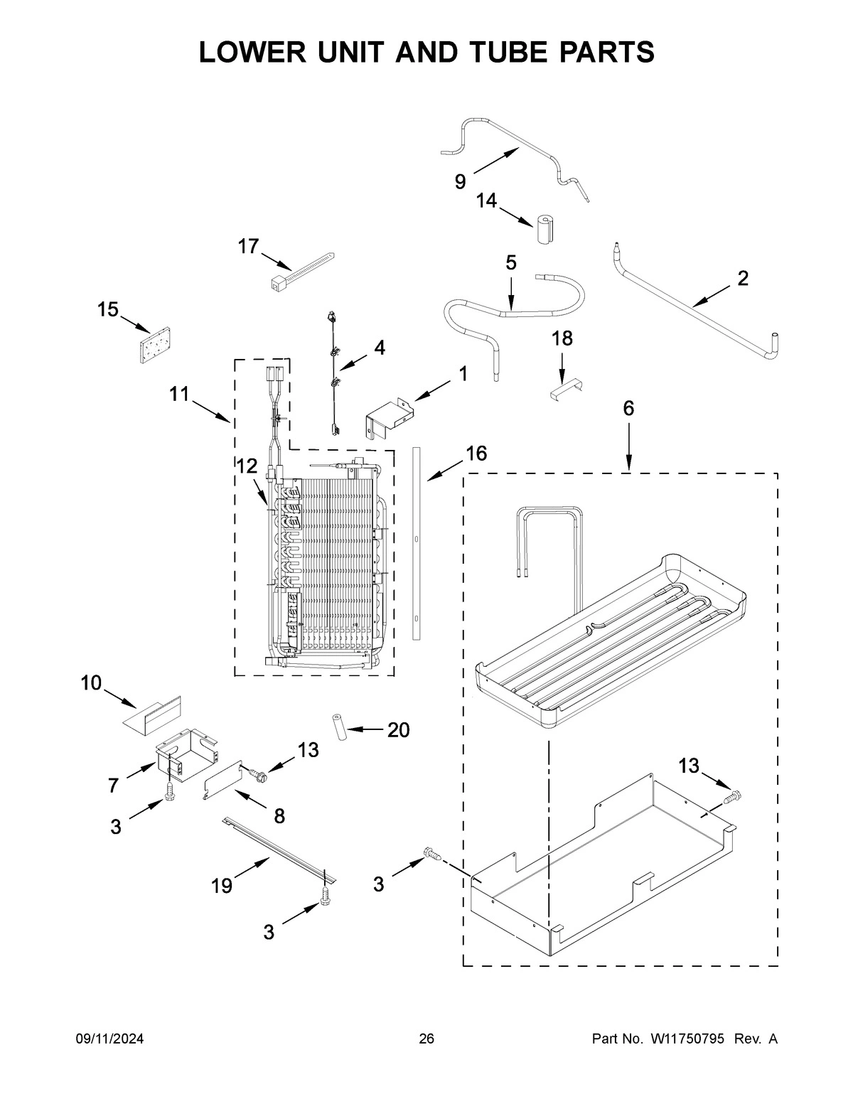 14 - LOWER UNIT AND TUBE PARTS