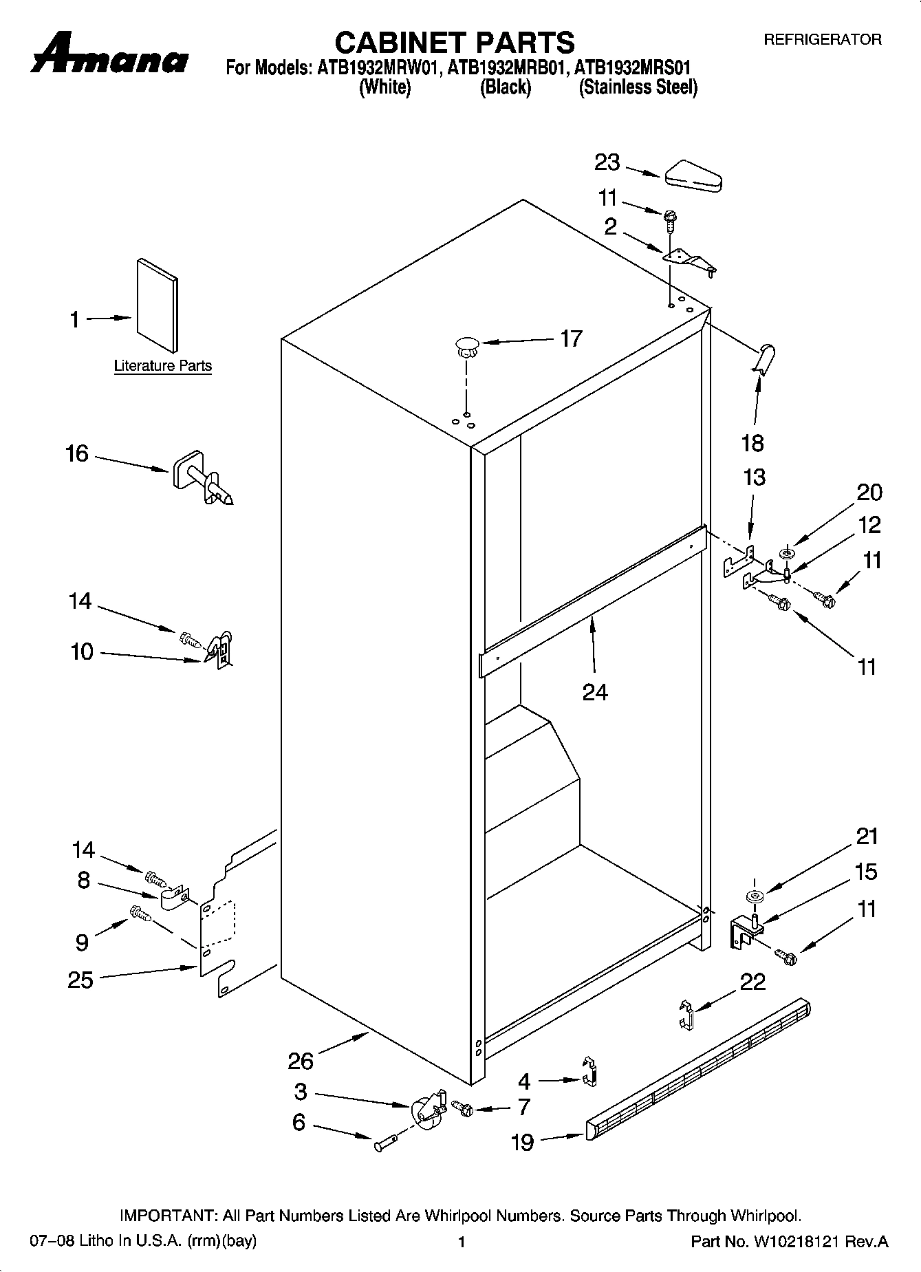 01 - CABINET PARTS
