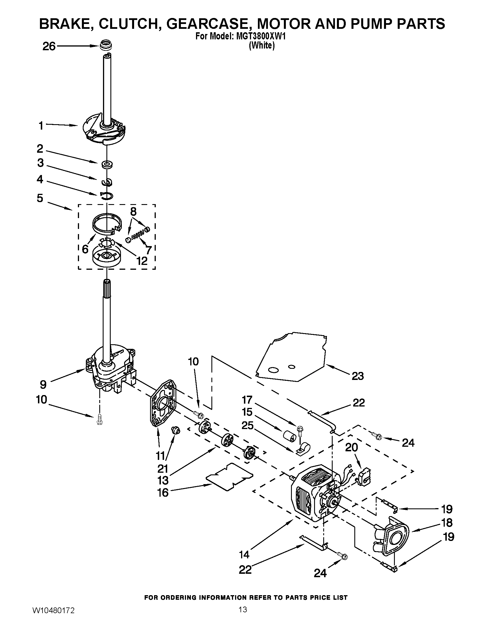 08 - BRAKE, CLUTCH, GEARCASE, MOTOR AND PUMP PARTS