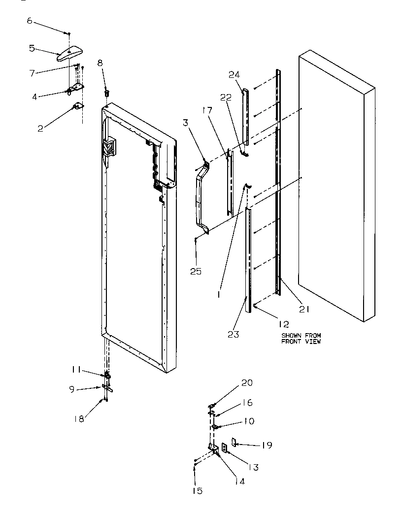 12 - REF DOOR HINGE AND TRIM