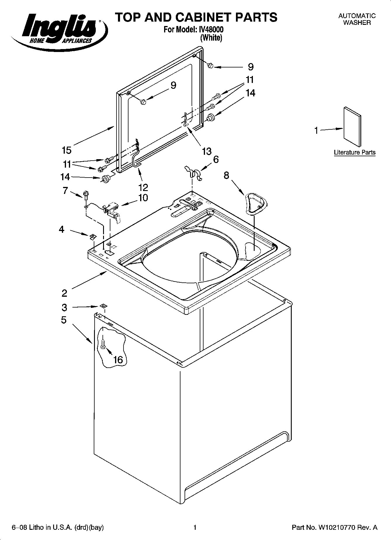01 - TOP AND CABINET PARTS
