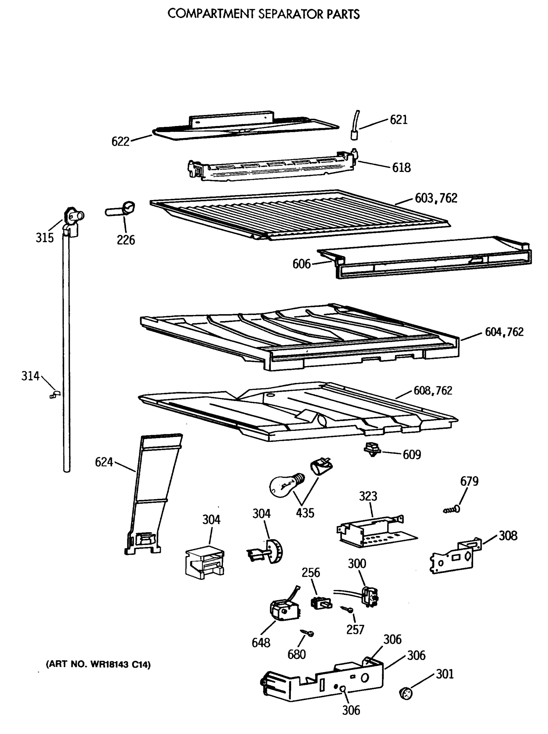 COMPARTMENT SHELF PARTS