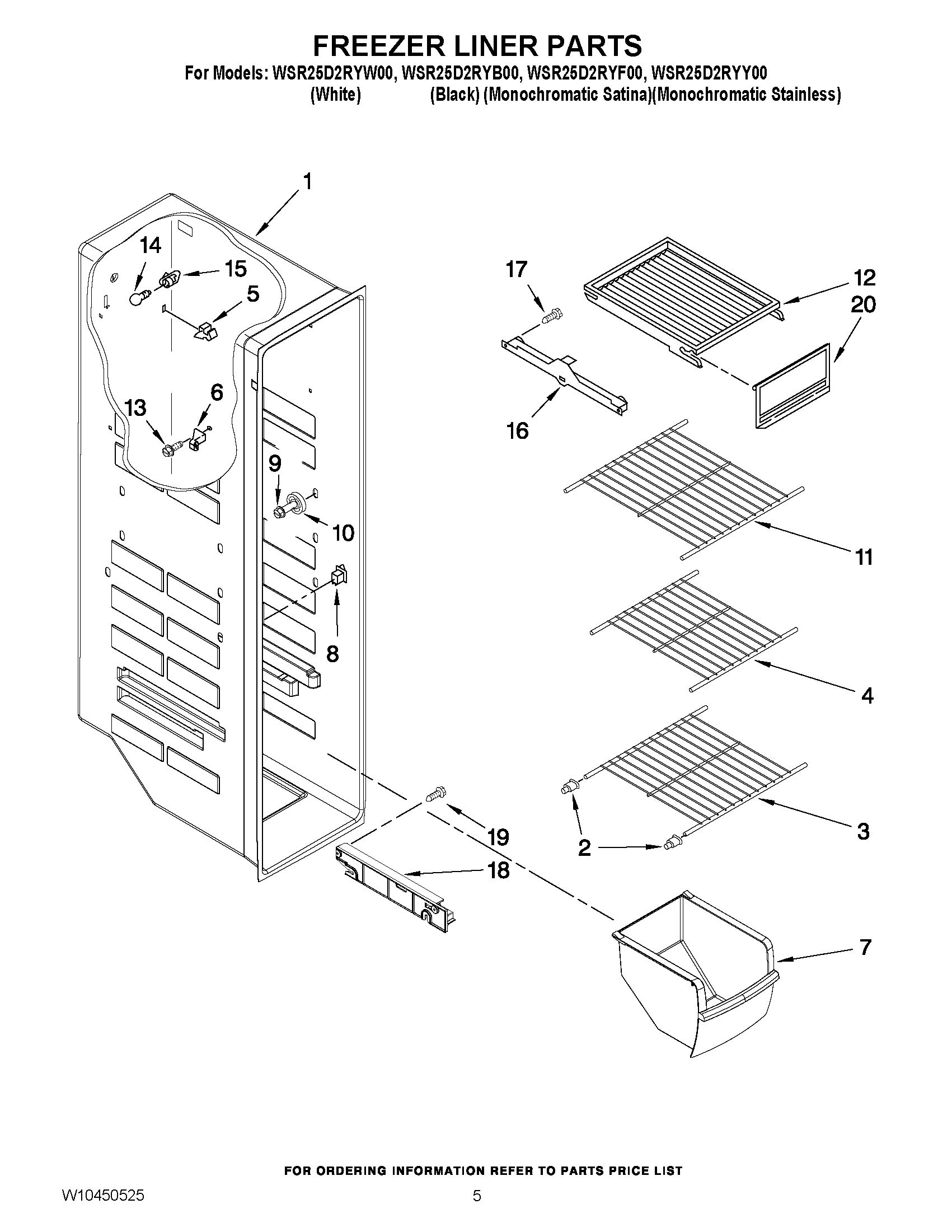 04 - FREEZER LINER PARTS