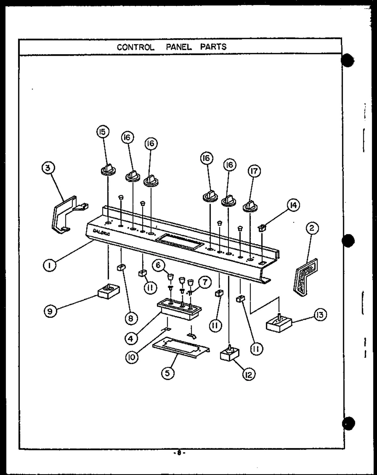 01 - CONTROL PANEL PARTS