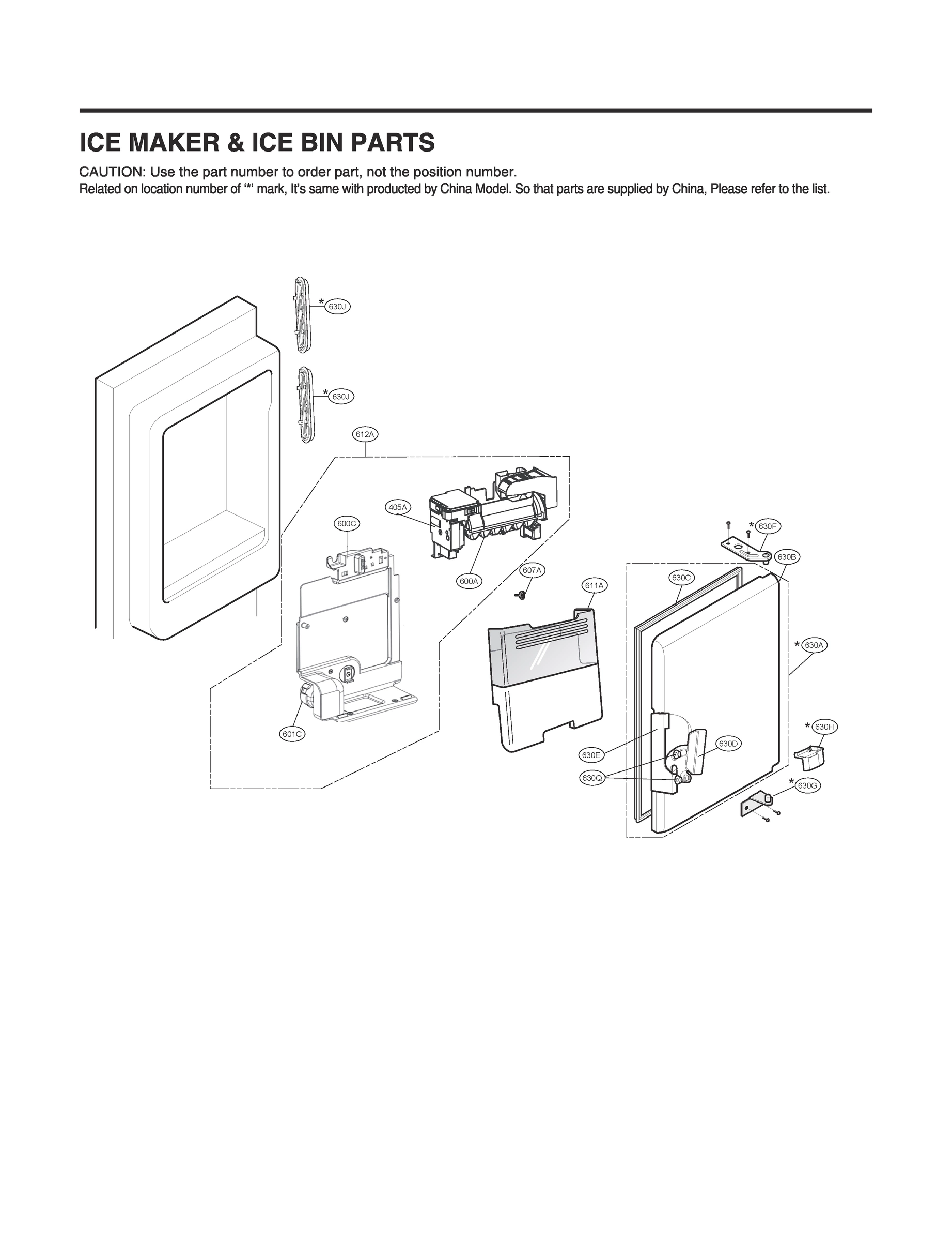 ICE MAKER & ICE BIN PARTS