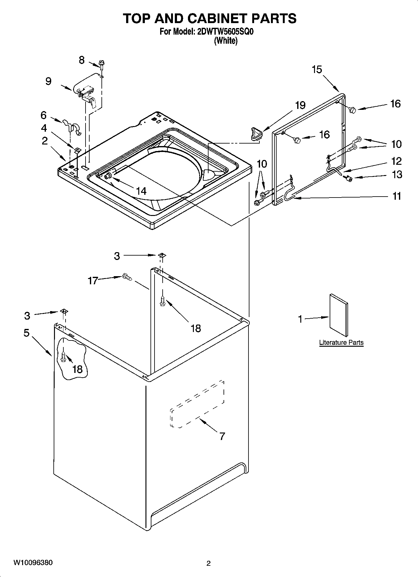 01 - TOP AND CABINET PARTS