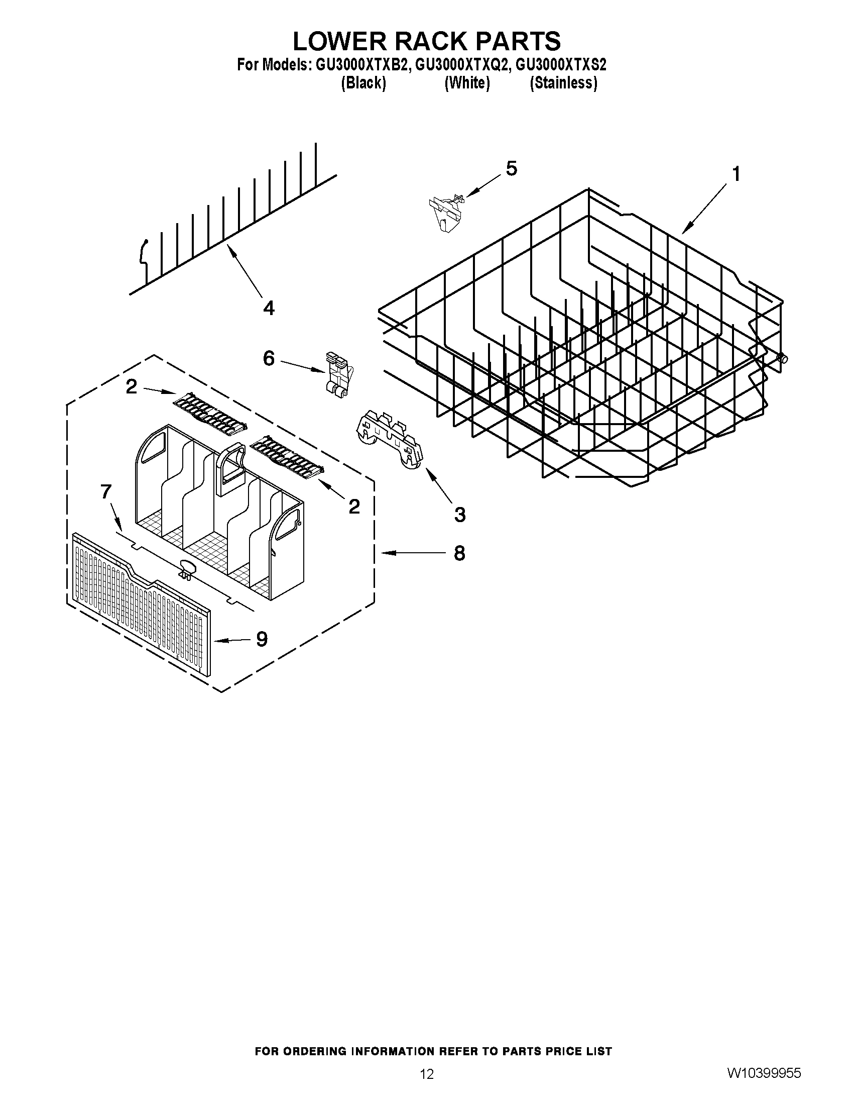 10 - LOWER RACK PARTS
