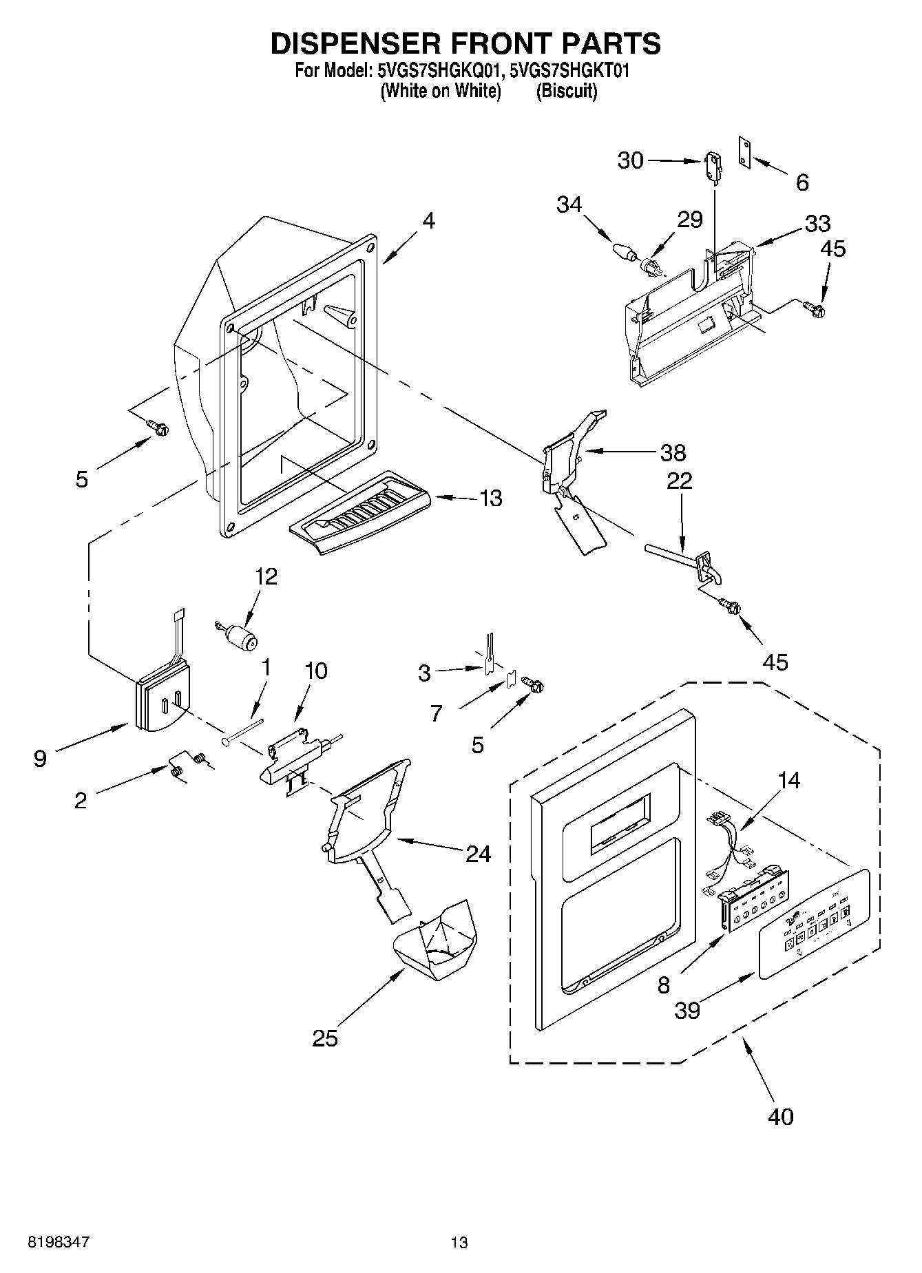 08 - DISPENSER FRONT PARTS
