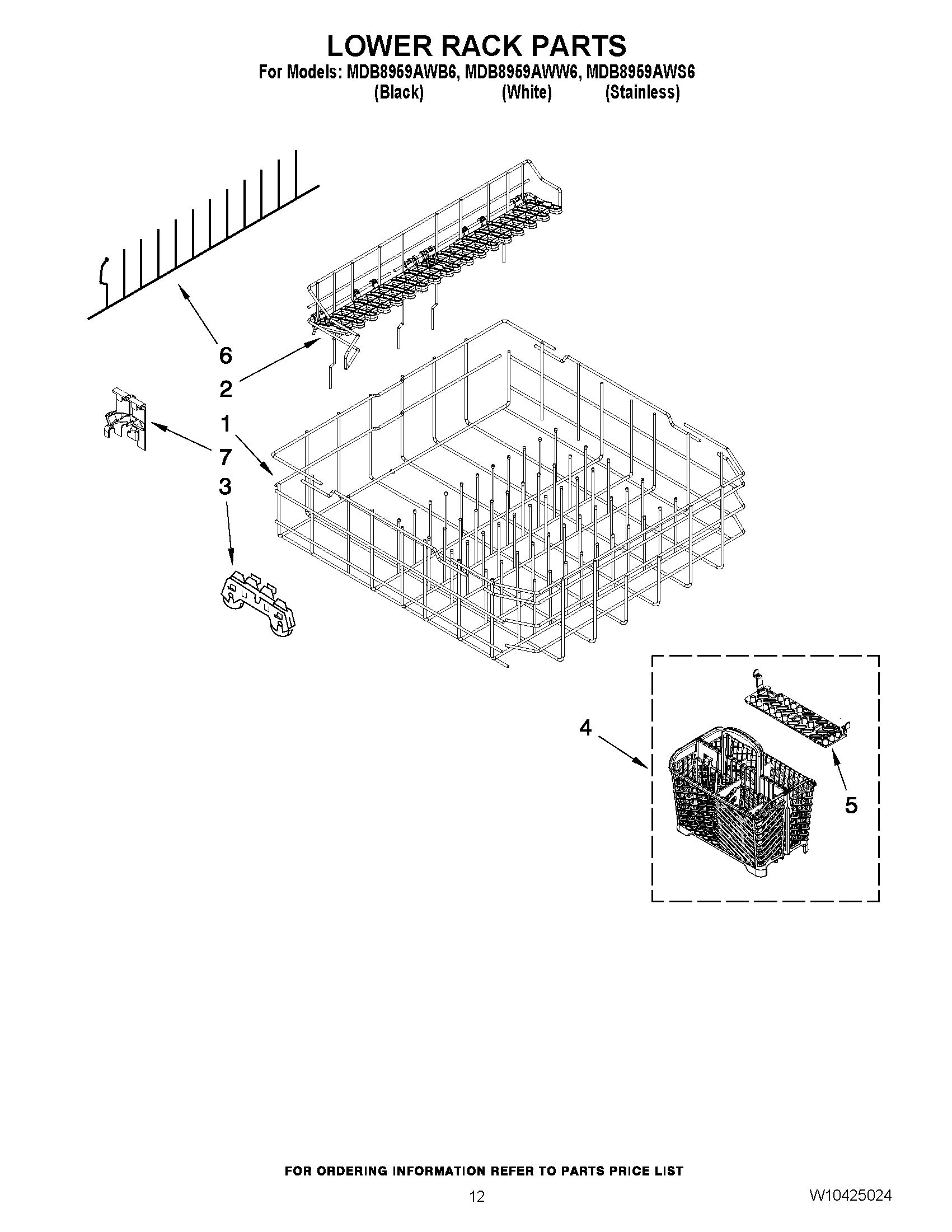10 - LOWER RACK PARTS