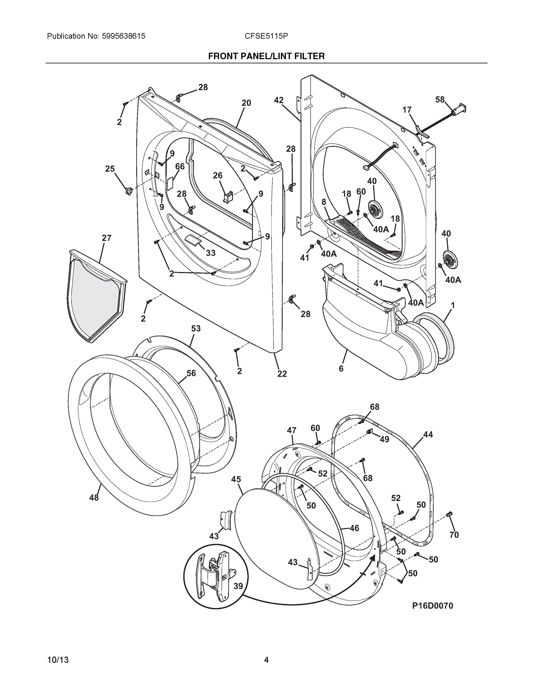 03 - FRONT PANEL/LINT FILTER