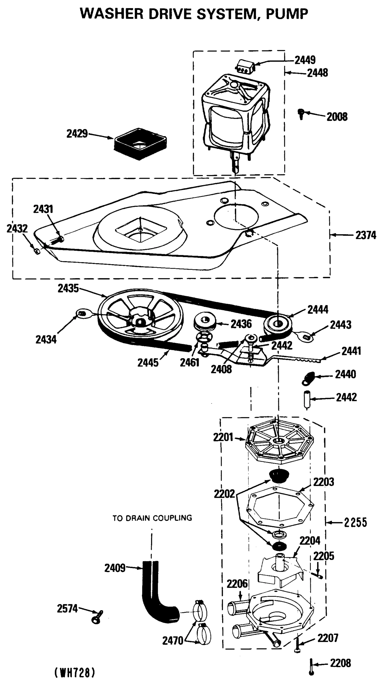 WASHER DRIVE SYSTEM, PUMP