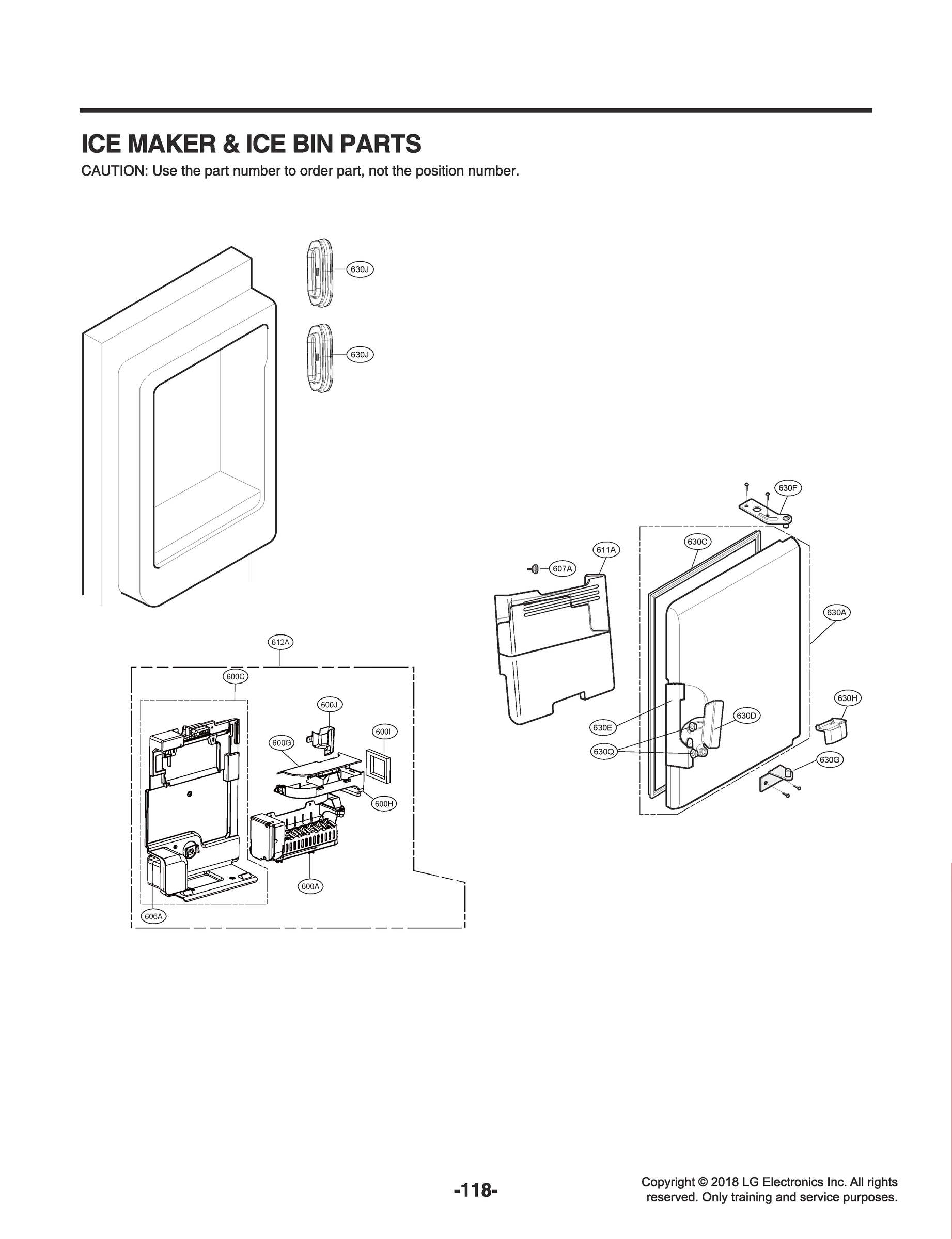 ICE MAKER & ICE BIN PARTS
