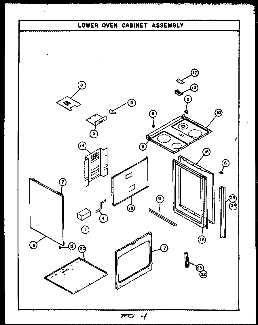 01 - LOWER OVEN CABINETASSY