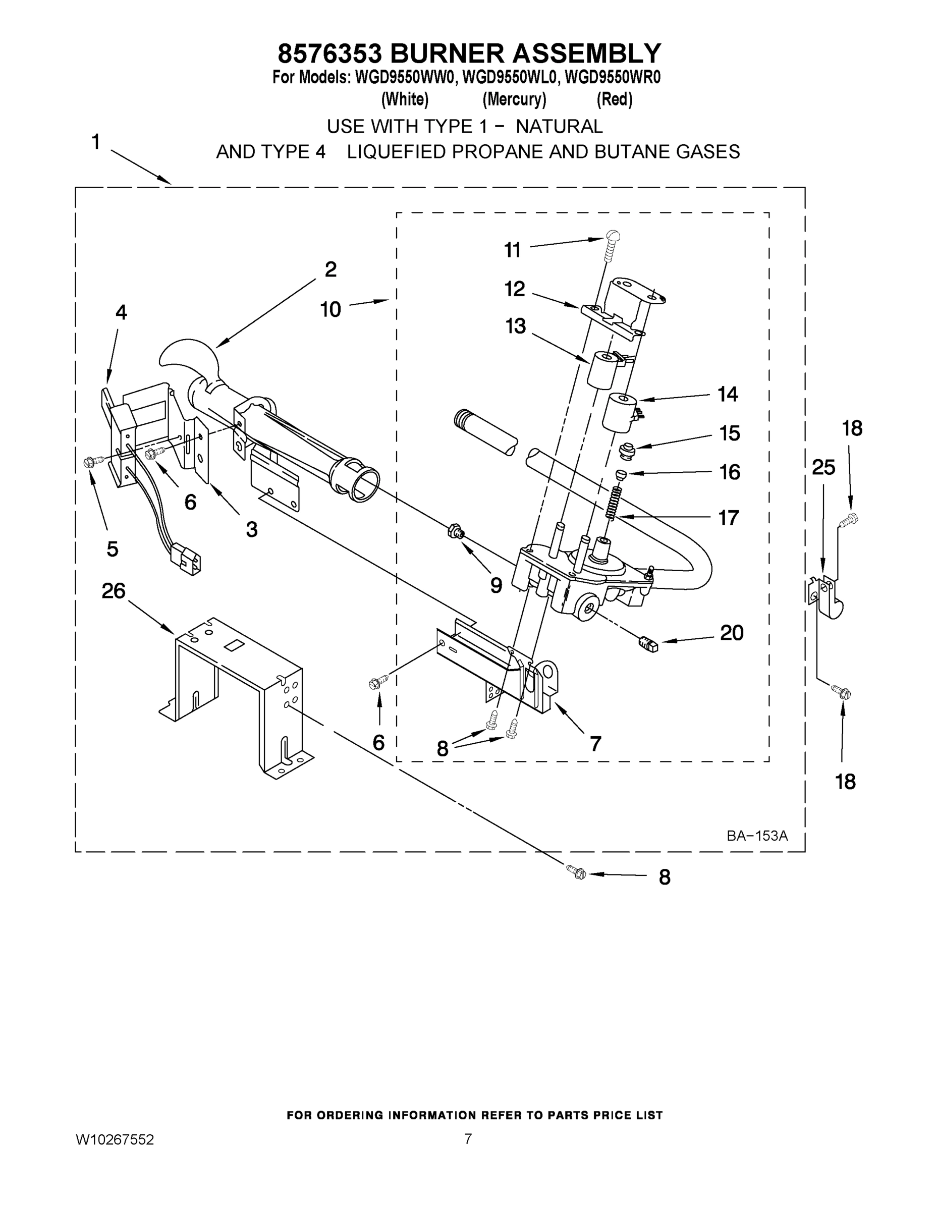 04 - 8576353 BURNER ASSEMBLY