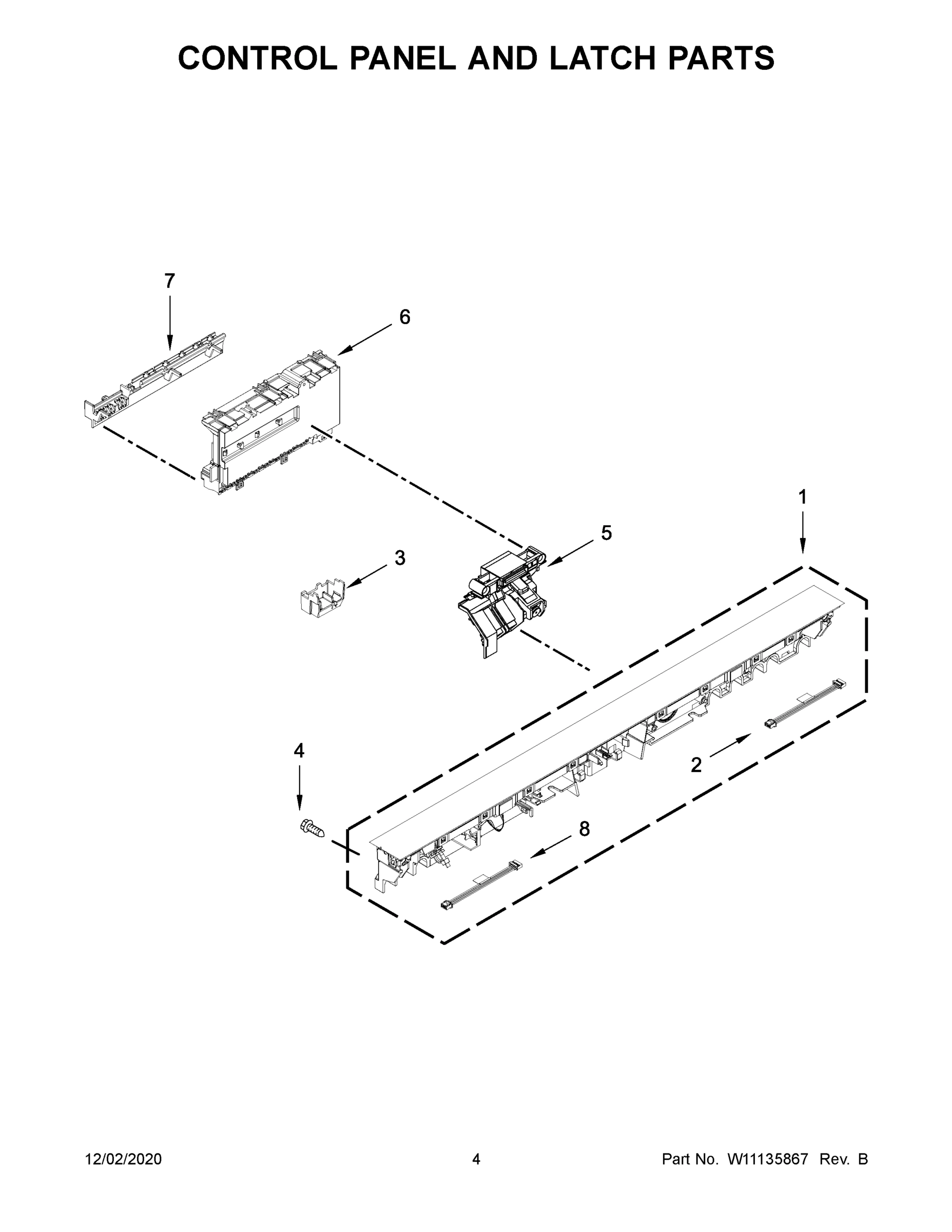 03 - CONTROL PANEL AND LATCH PARTS