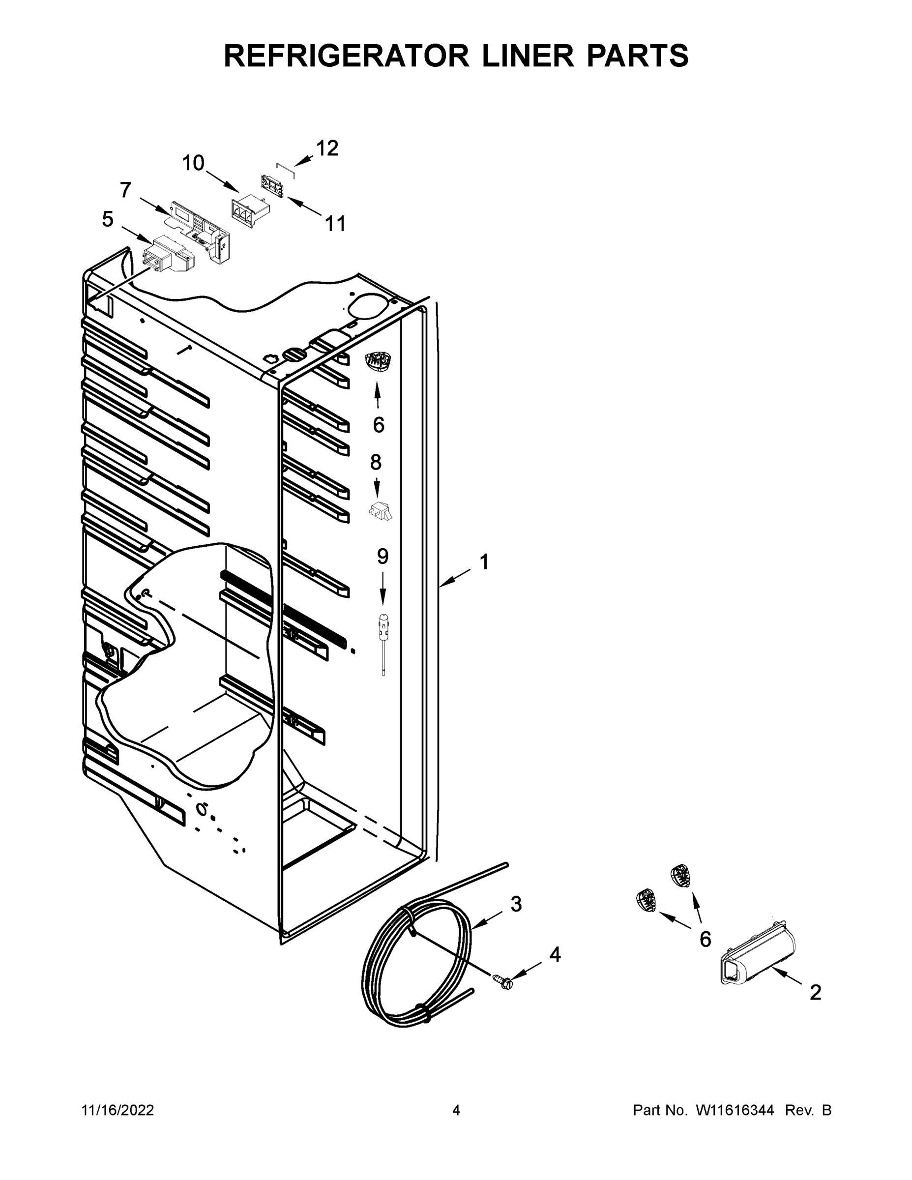 03 - REFRIGERATOR LINER PARTS
