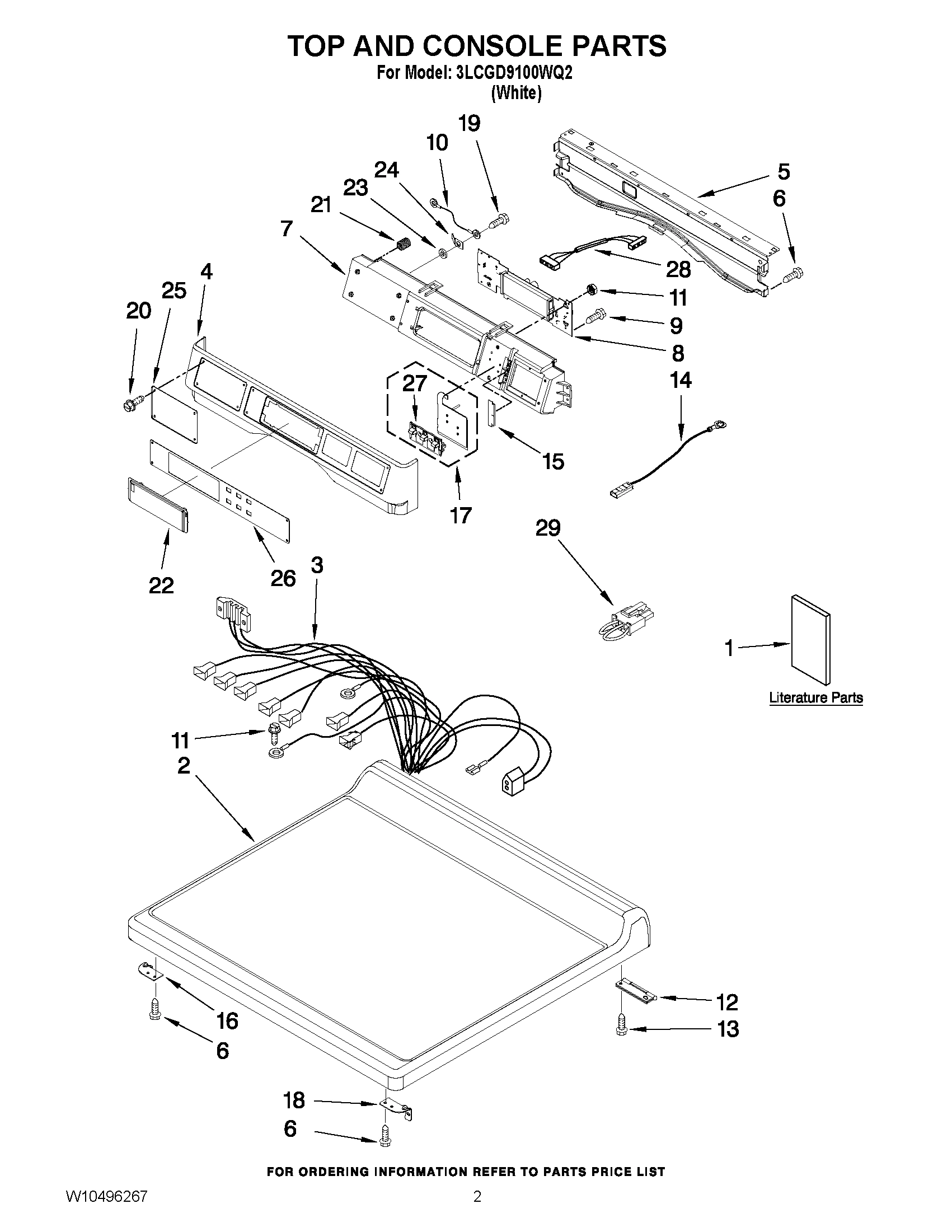 01 - TOP AND CONSOLE PARTS