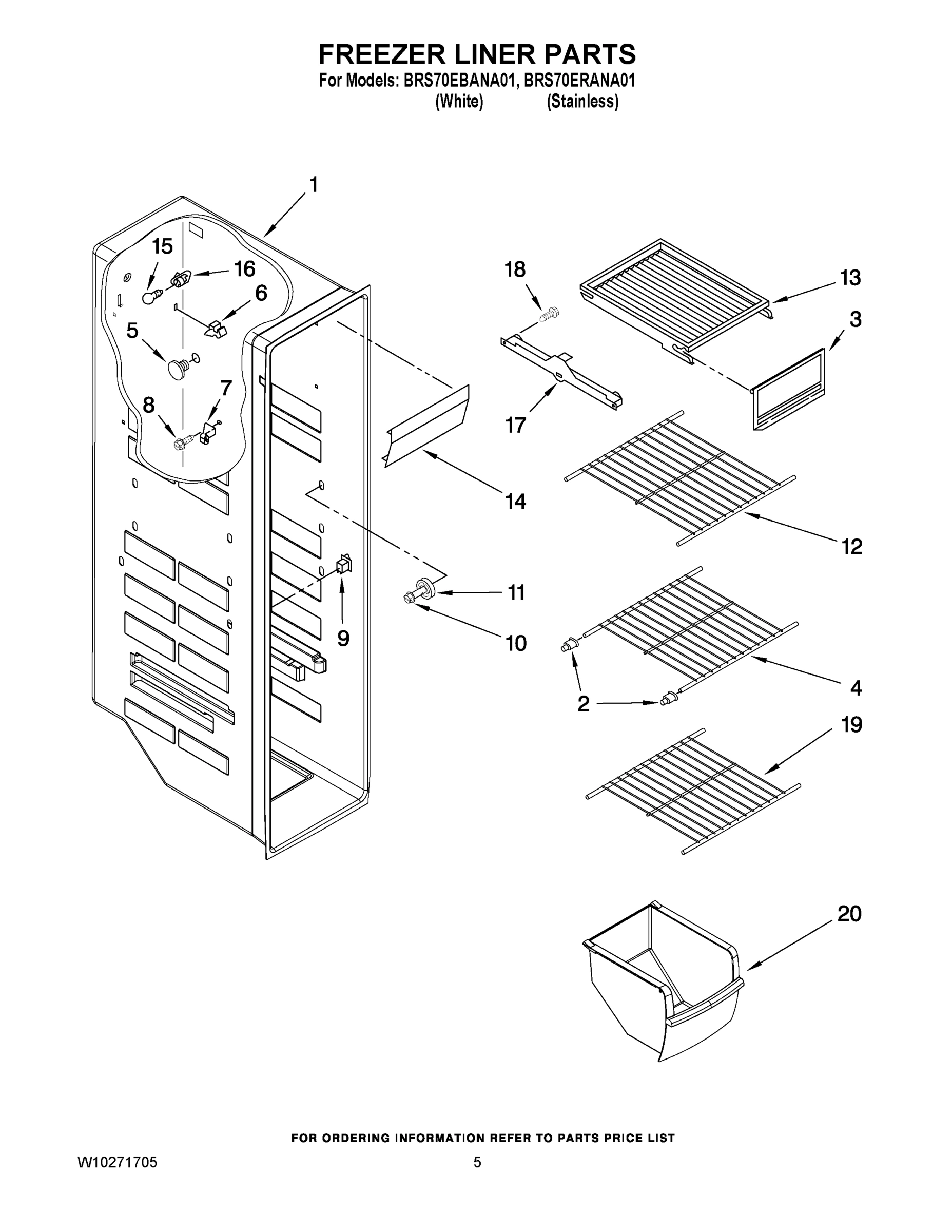 04 - FREEZER LINER PARTS