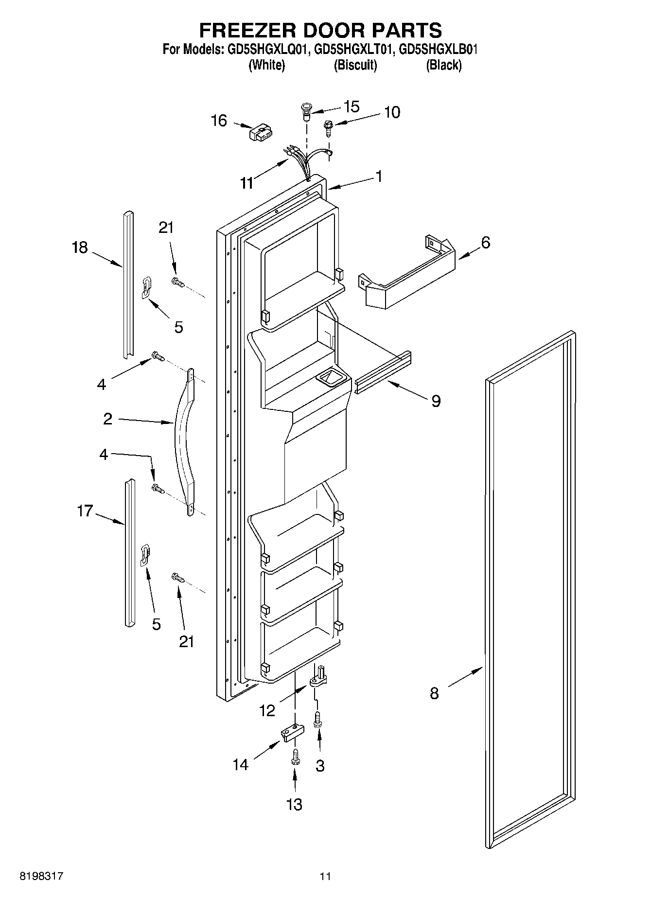 07 - FREEZER DOOR PARTS